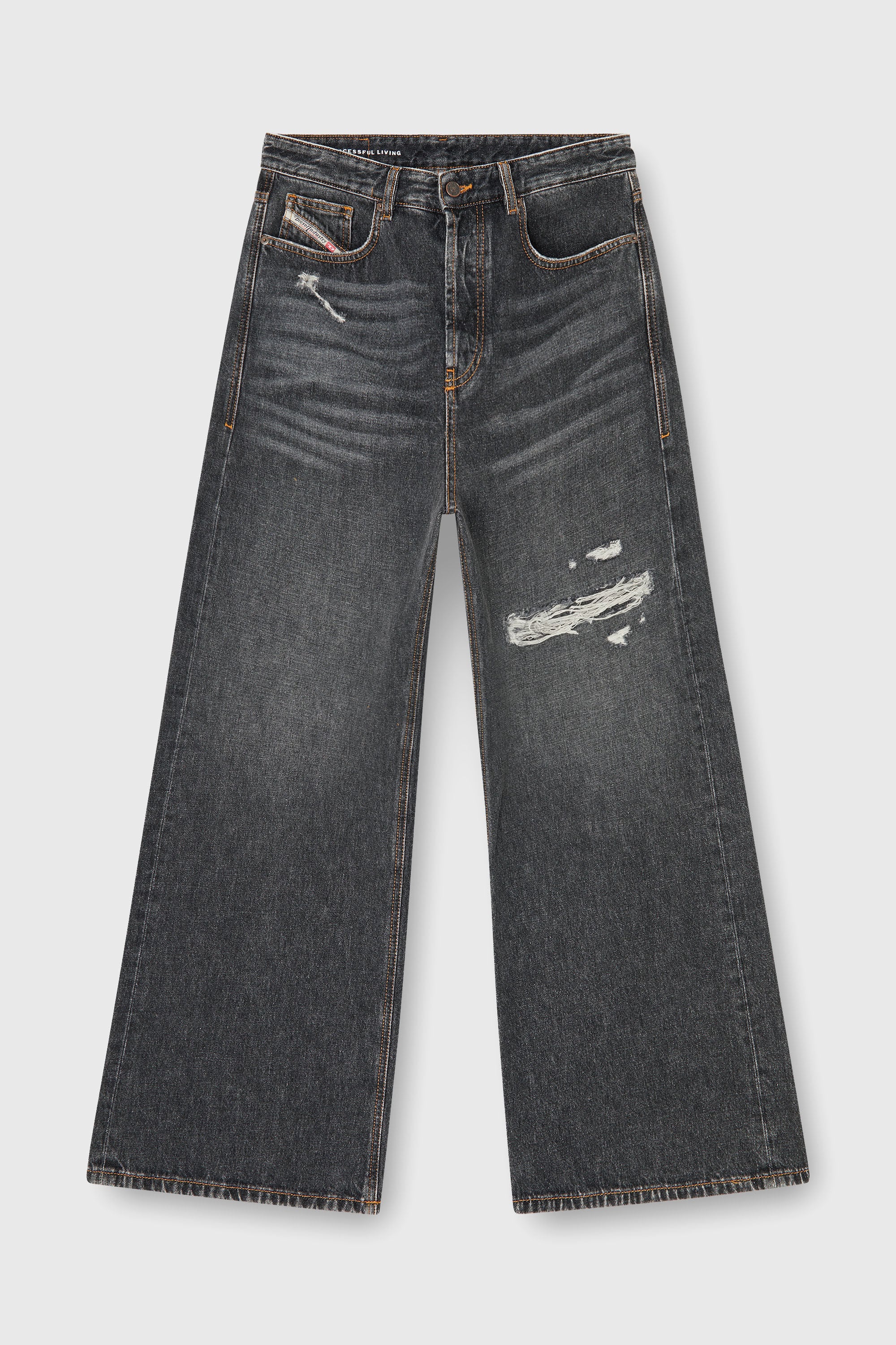 Diesel - Herren Relaxed Jeans D-Rise 007DN, Schwarz/Dunkelgrau - 6