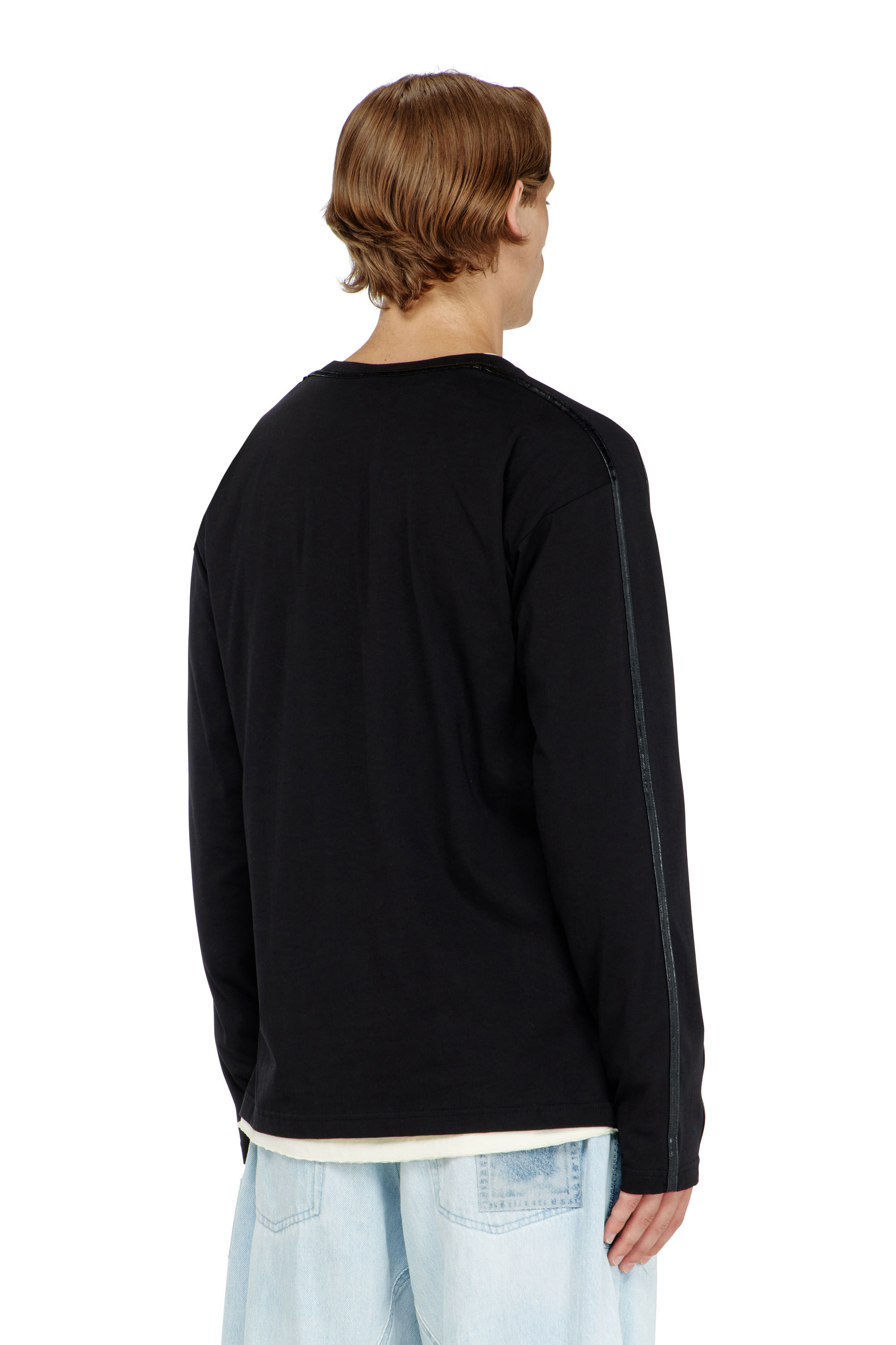 Diesel - T-NORM-LS-FL, Herren Langarm-T-Shirt mit tonalen Abschl&uuml;ssen in null - 4