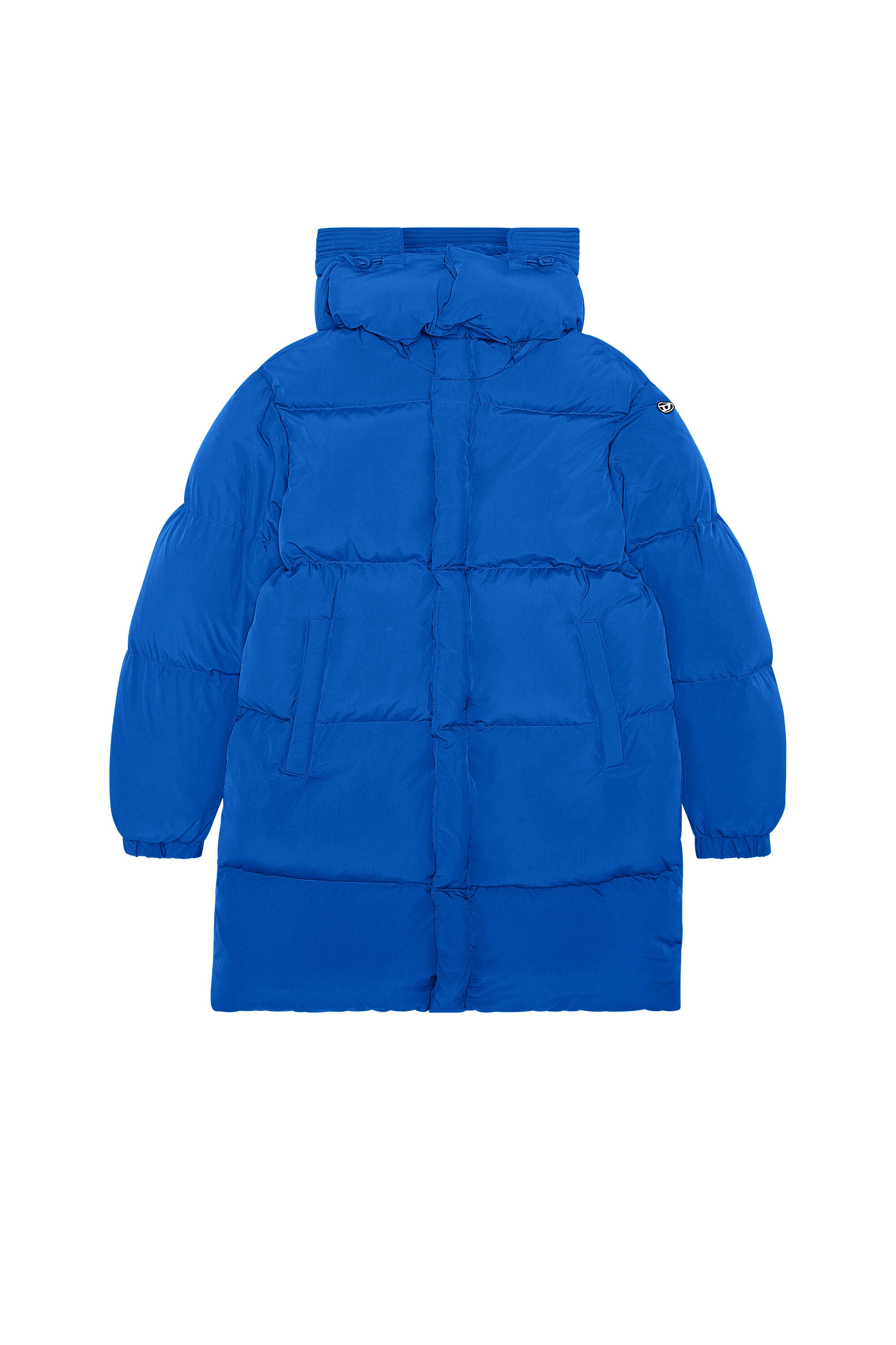 Diesel - W-ROLFYS-LONG, Herren Daunenmantel mit ViralOff® Ausstattung in Blau - 2