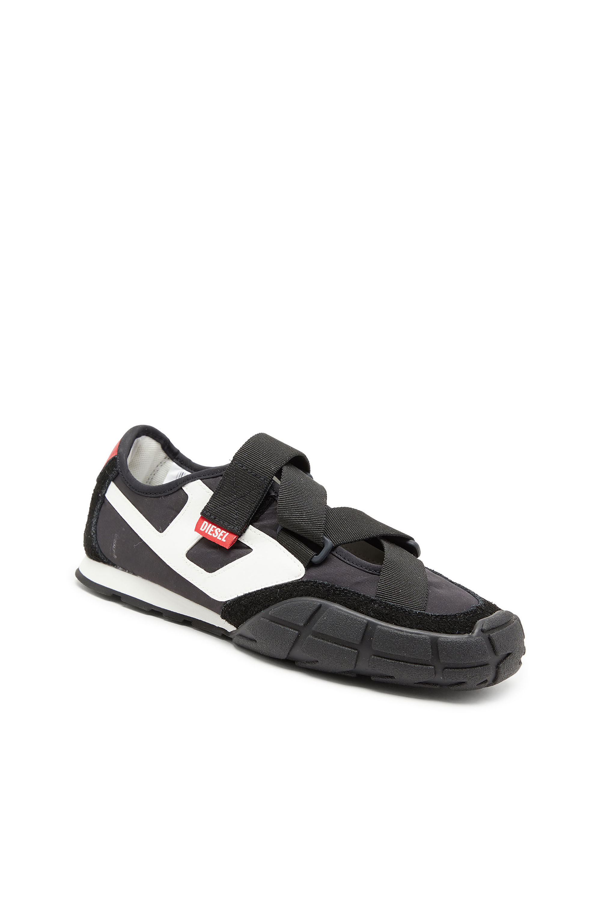 Diesel - S-PAGODHA SLIP-ON W, Damen S-Pagodha-Schnürsenkel-Freie Sneakers aus Ripstop mit Riemen in Schwarz/Weiß - 6
