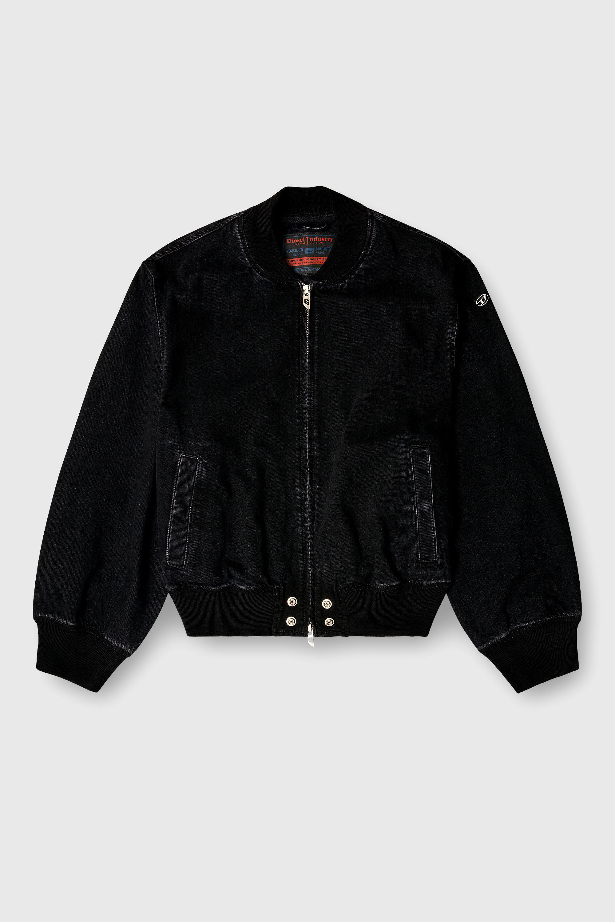 Diesel - D-GUZ, Unisex Bomberjacke aus Denim in Schwarz - 2
