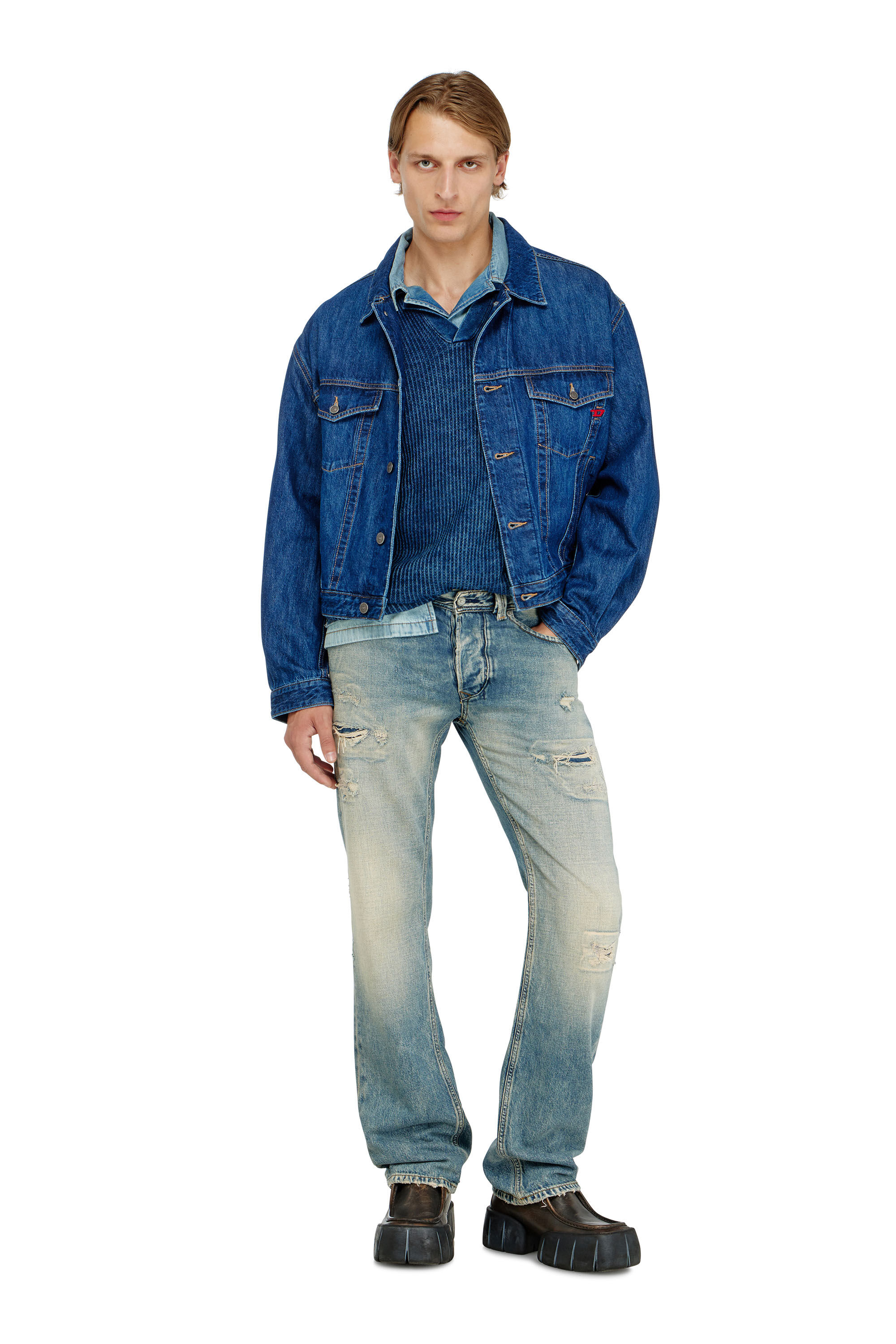 Diesel - Man's Regular Jeans 1985 Larkee 09P62, Medium blue - 1
