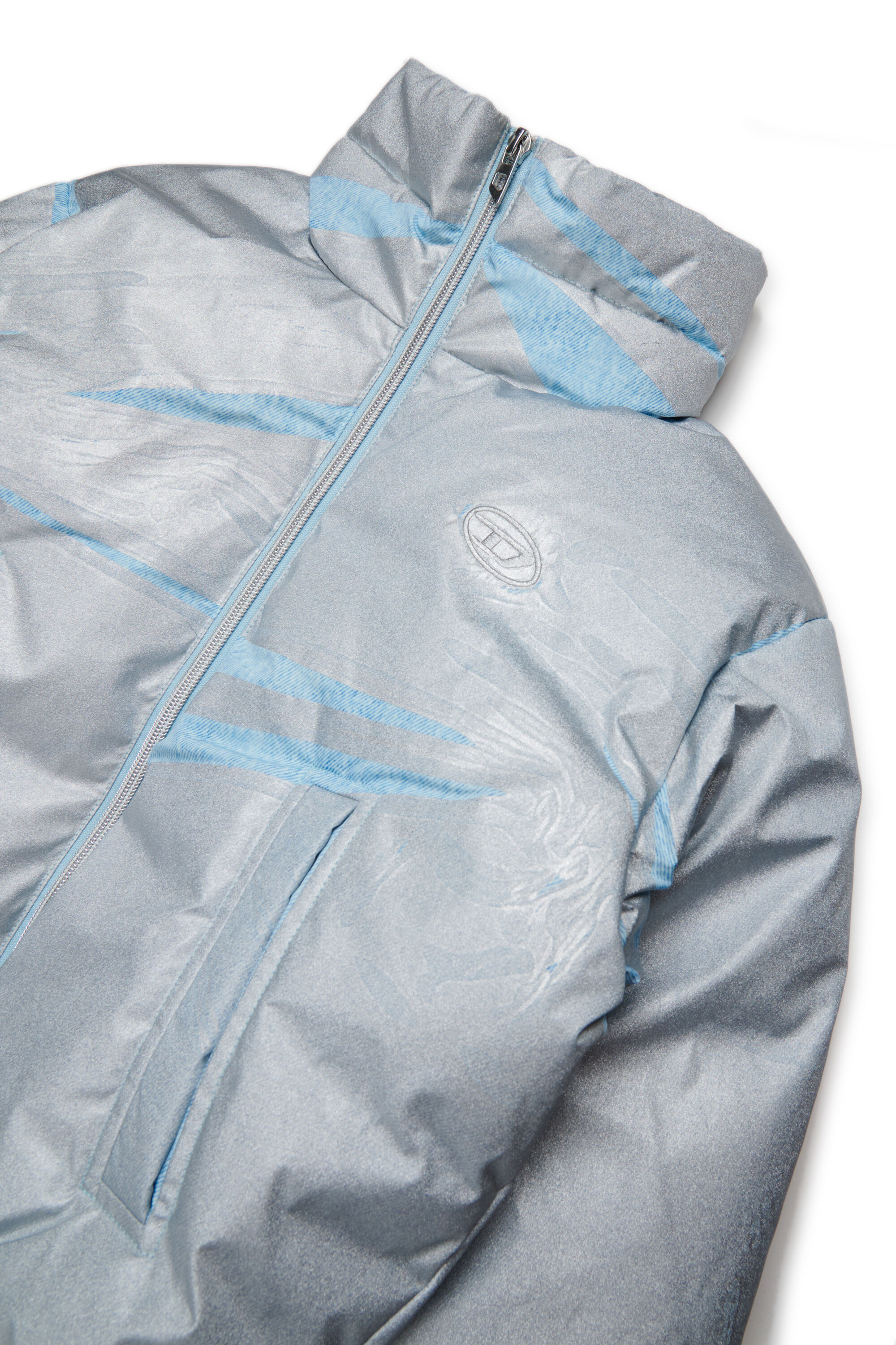 Diesel - JWHIMSY, Damen Jacke mit Frontreißverschluss in Hellblau - 3