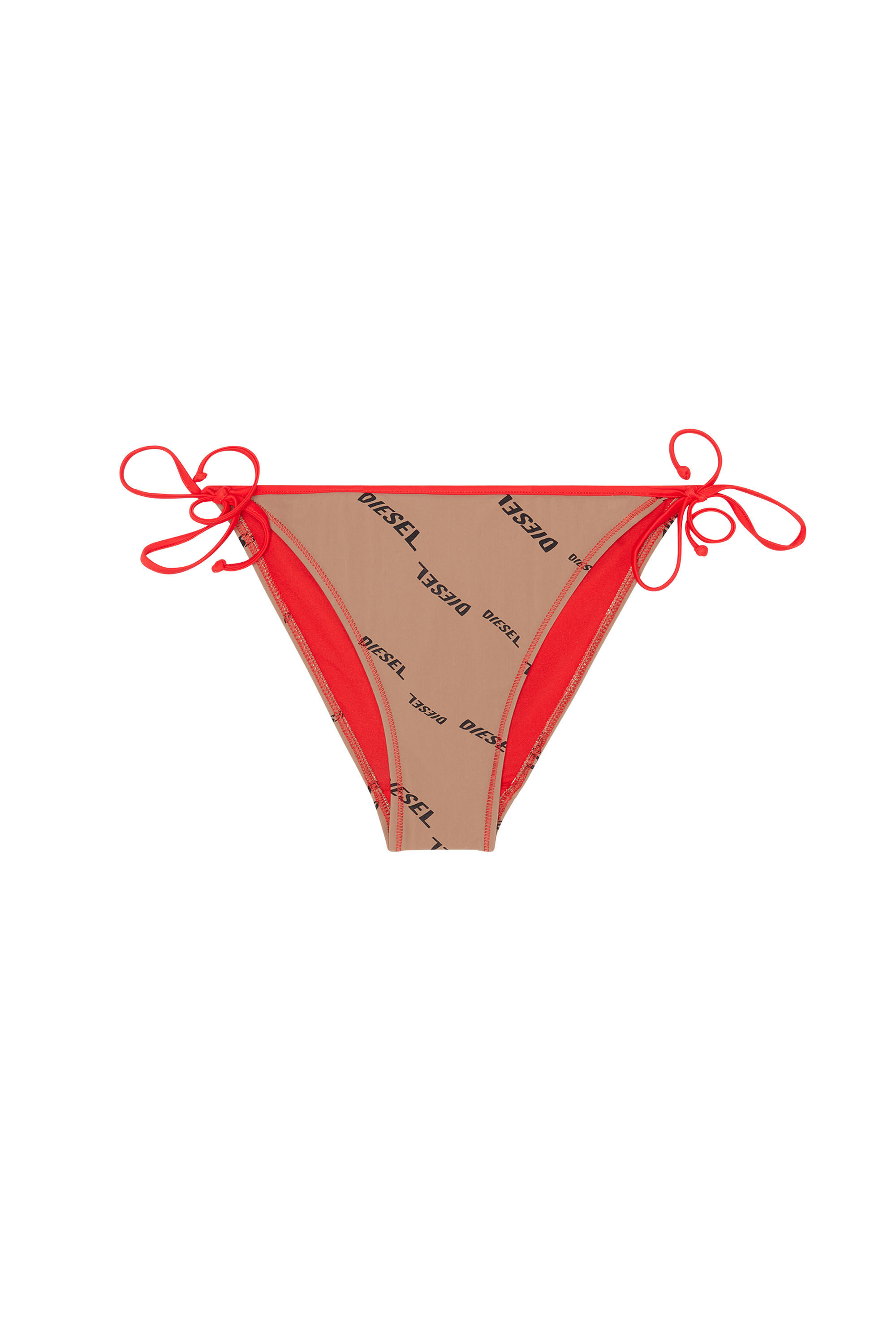 Diesel - BFPN-BRIGITTES, Damen Hautfarbene Bikinihose mit Logo-Print in Hellbraun - 1