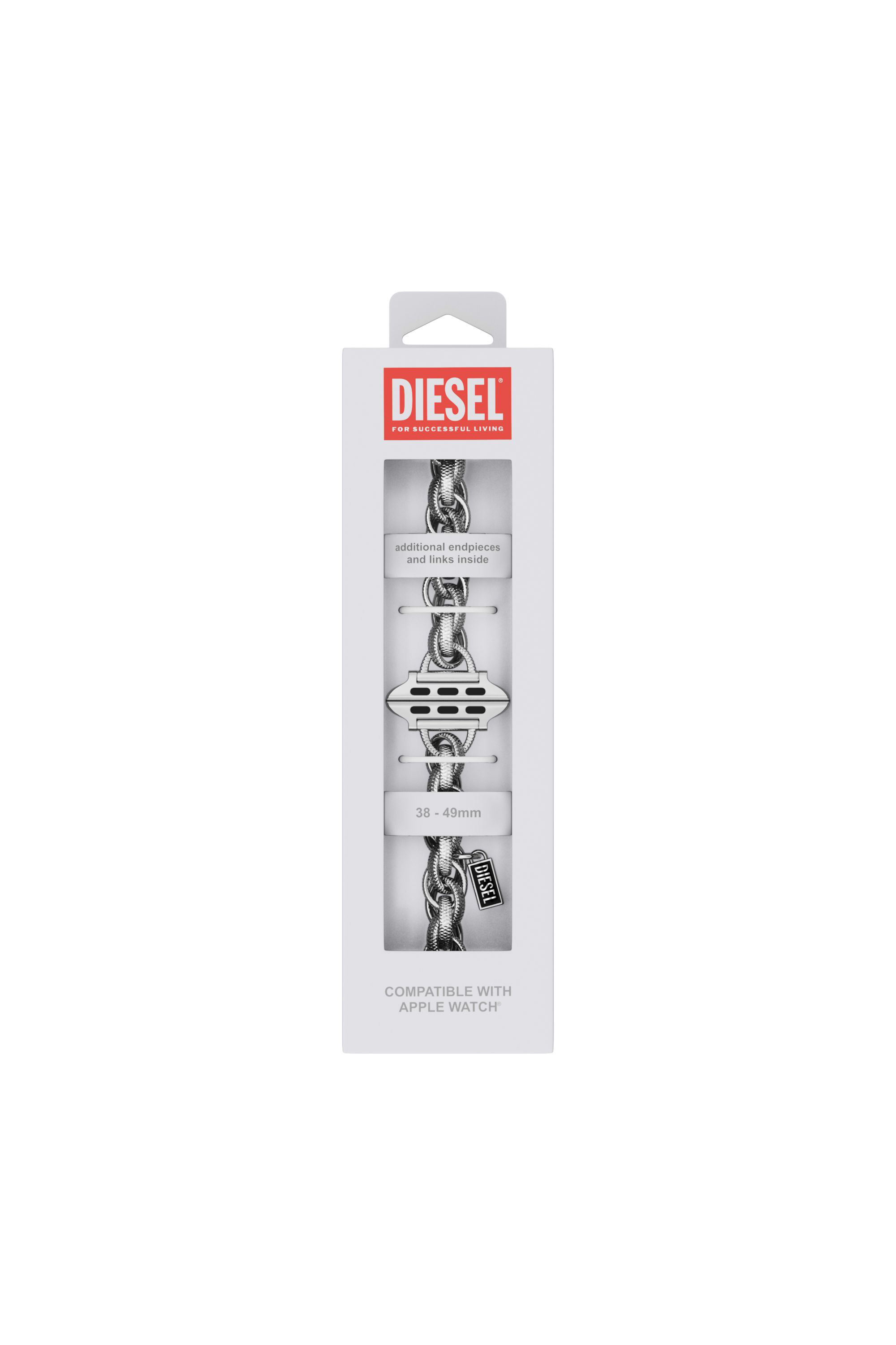 Diesel - DSS028 WATCH, Herren Edelstahl-Armband f&uuml;r apple watch&reg;, 38-49mm in Silber - 2