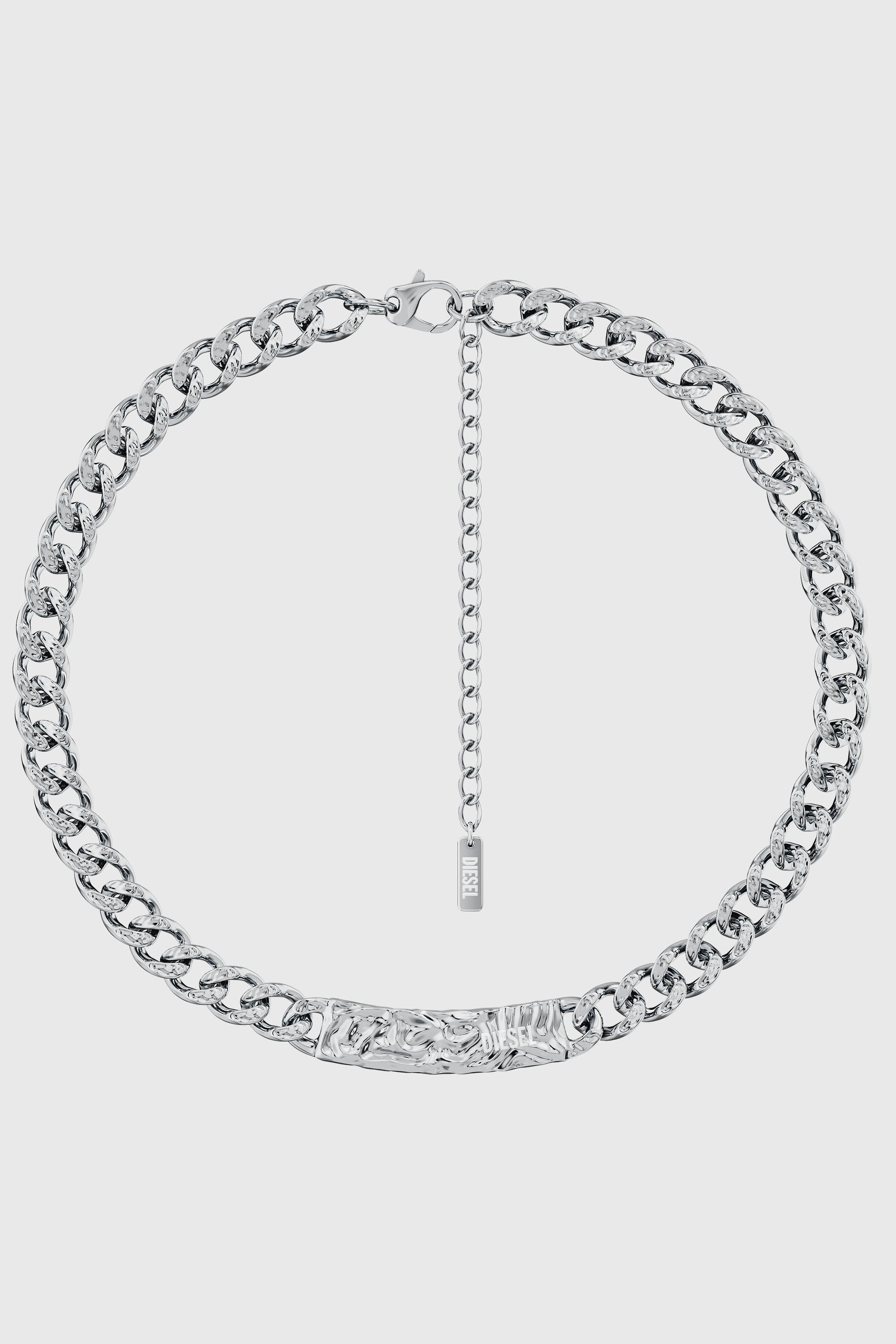 Diesel - DX1733040, Unisex Kettenhalskette aus Edelstahl in Silber - 1