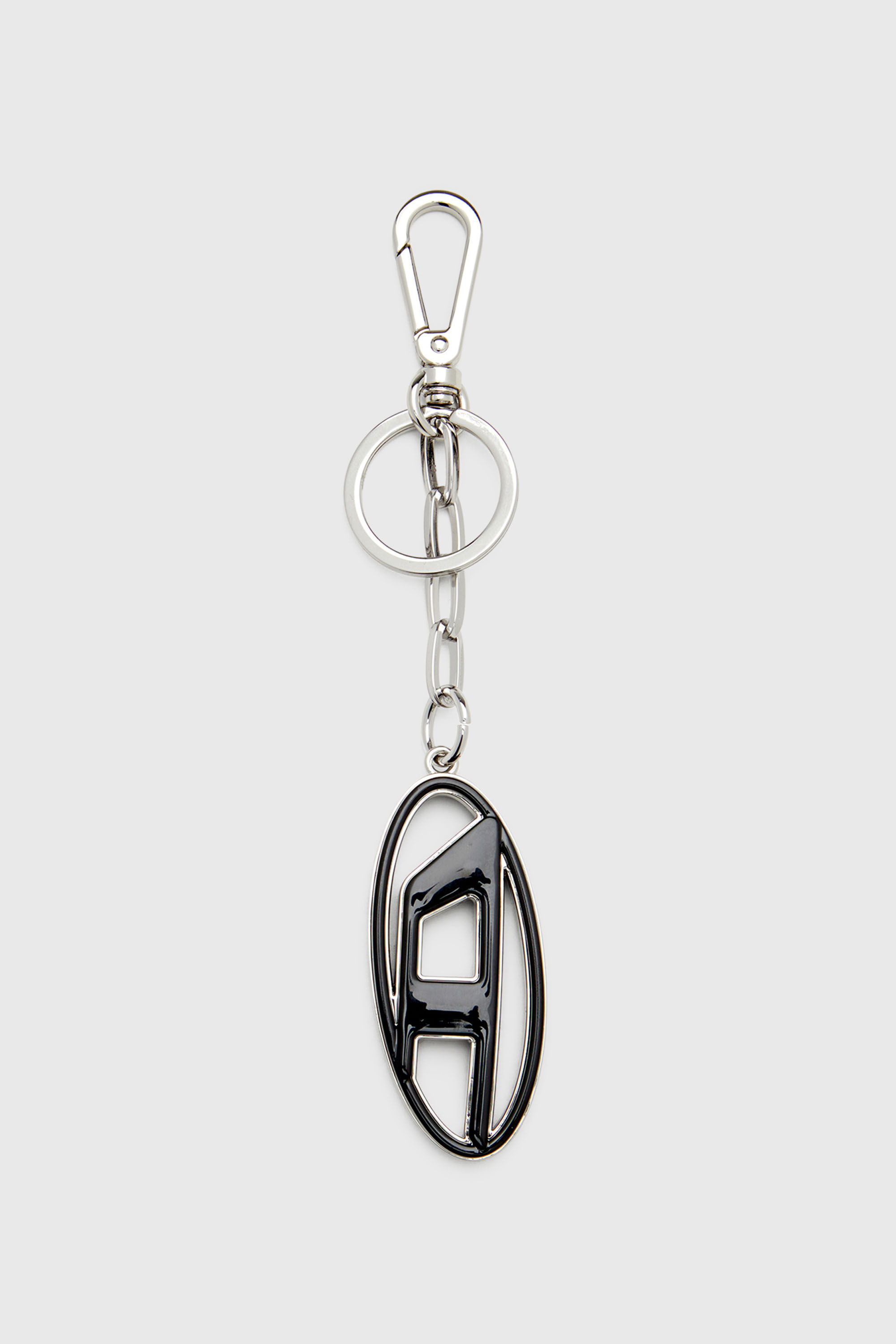 Diesel - CAGE-D LAYER, Herren Oval D-Schl&uuml;sselring aus Metall und Harz in Schwarz/Silber - 2