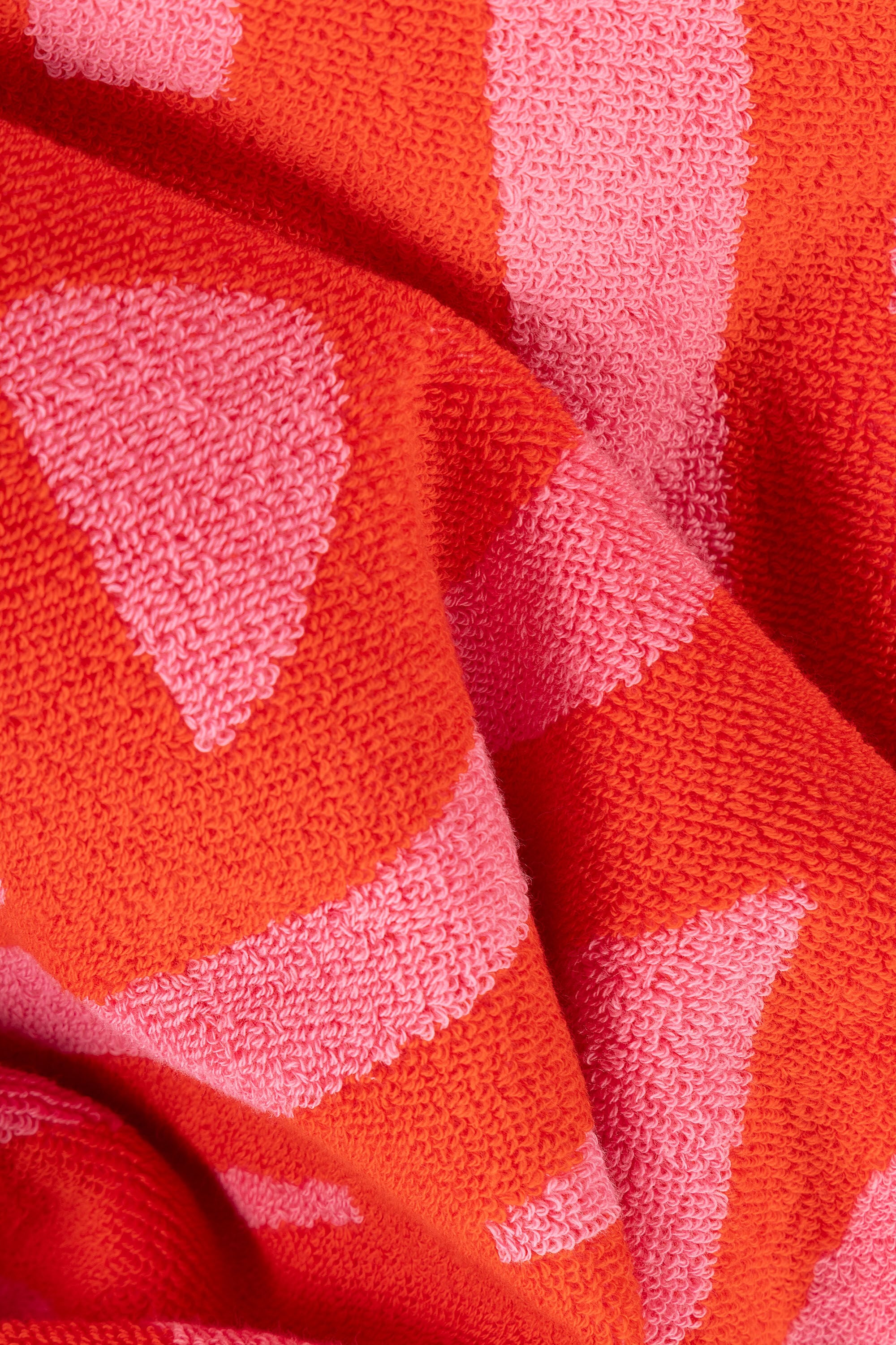 Diesel - 1018163  STRIPES PINK/RED TOWEL, Unisex Frotteehandtuch 100x180 cm in Rot - 4