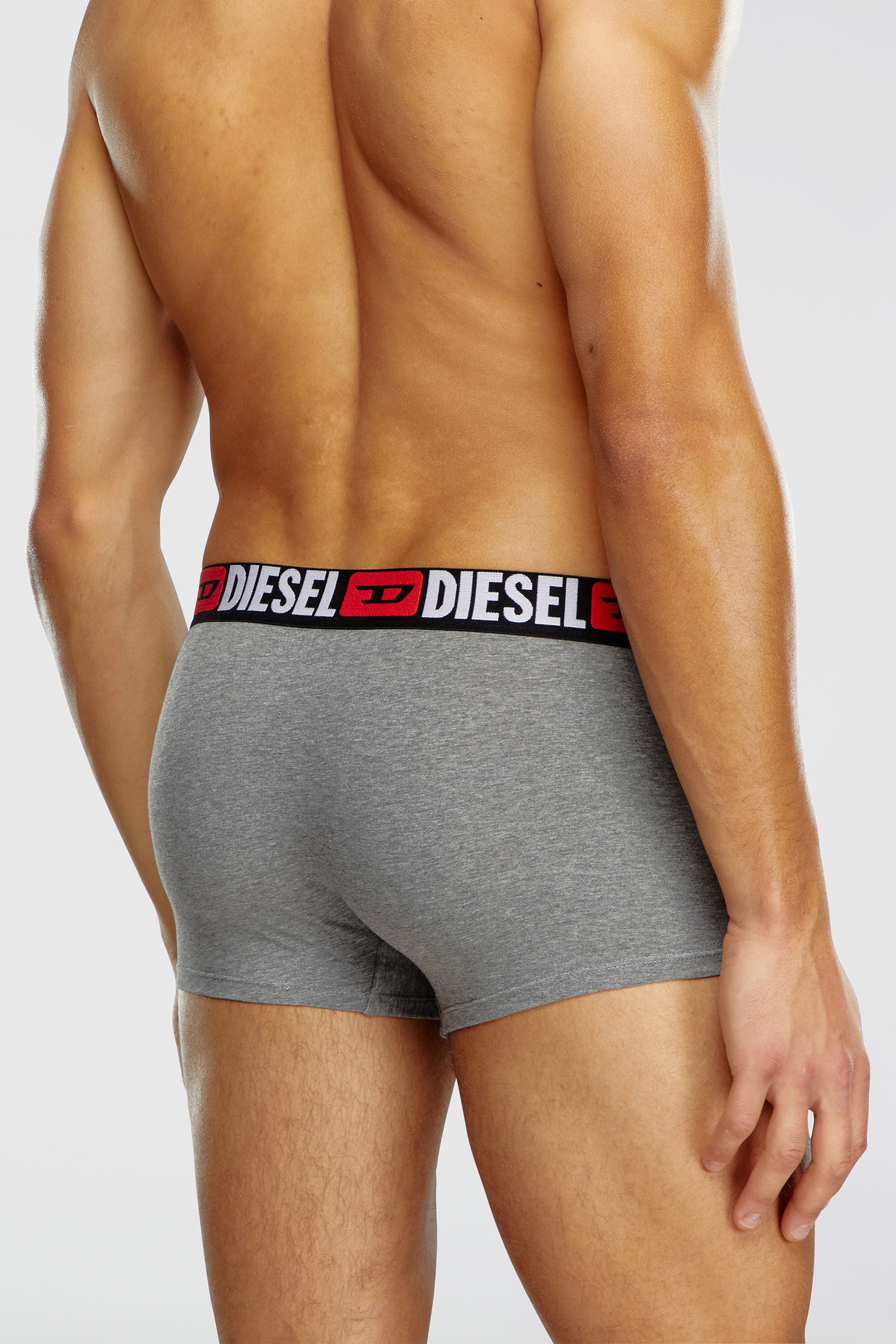 Diesel - UMBX-DAMIENTHREEPACK, Herren Retropants im Dreierpack mit umlaufendem Logo am Bund in Weiss/Grau - 4