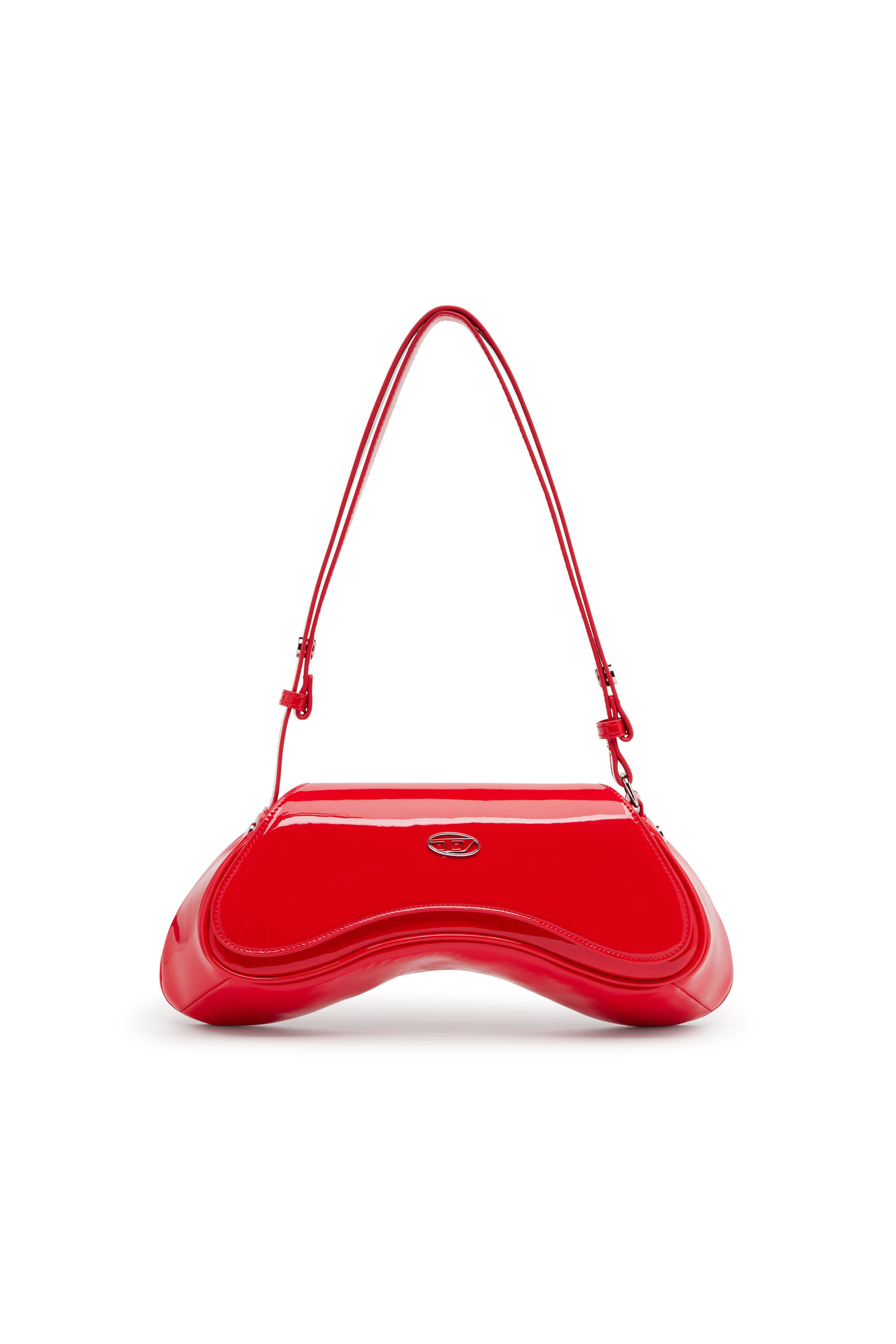 Diesel - PLAY CROSSBODY, Damen Play-Glänzende Crossbody-Tasche in Rot - 1