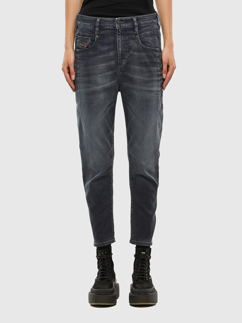 Fayza Joggjeans 069qa Damen Jeans Boyfriend Schwarz Dunkelgrau Diesel