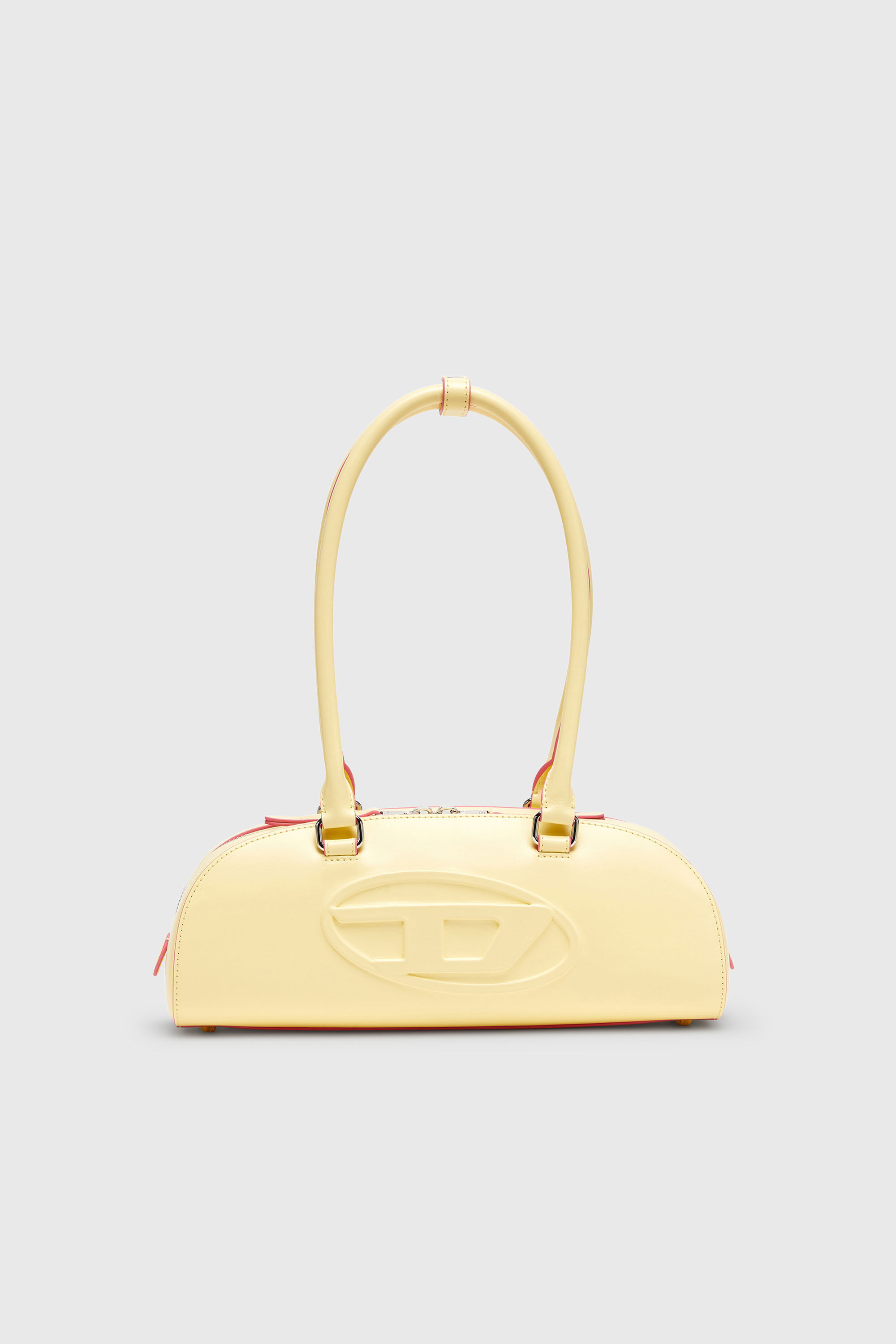 Diesel - 1DR DOME SHOULDER EW, Damen 1DR Dome - Langgezogene Bowlingtasche aus Leder in Gelb - 2