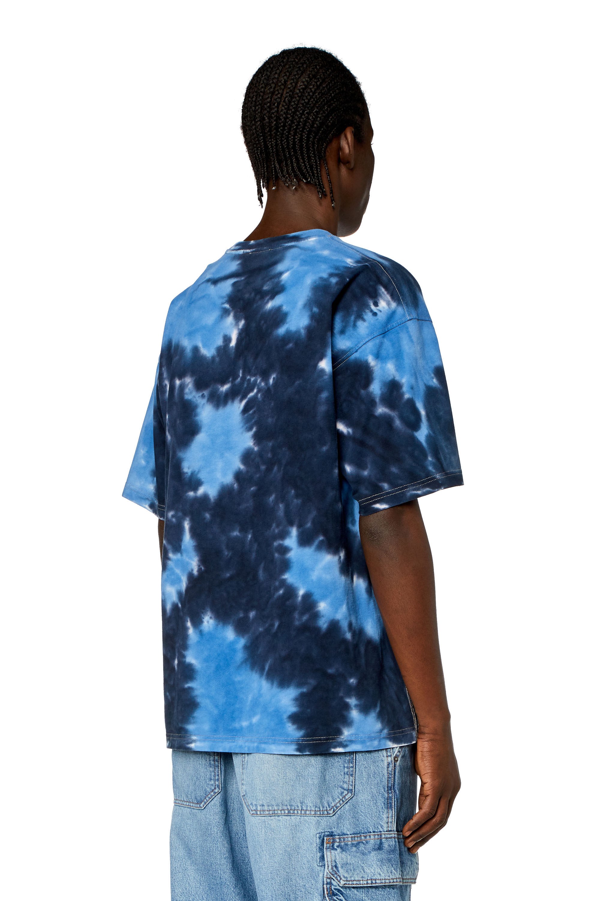 DIESEL タイダイ Tシャツ T-BOXT-N15 半袖 Men's T-shirt in tie-dye jersey | Blue | Diesel