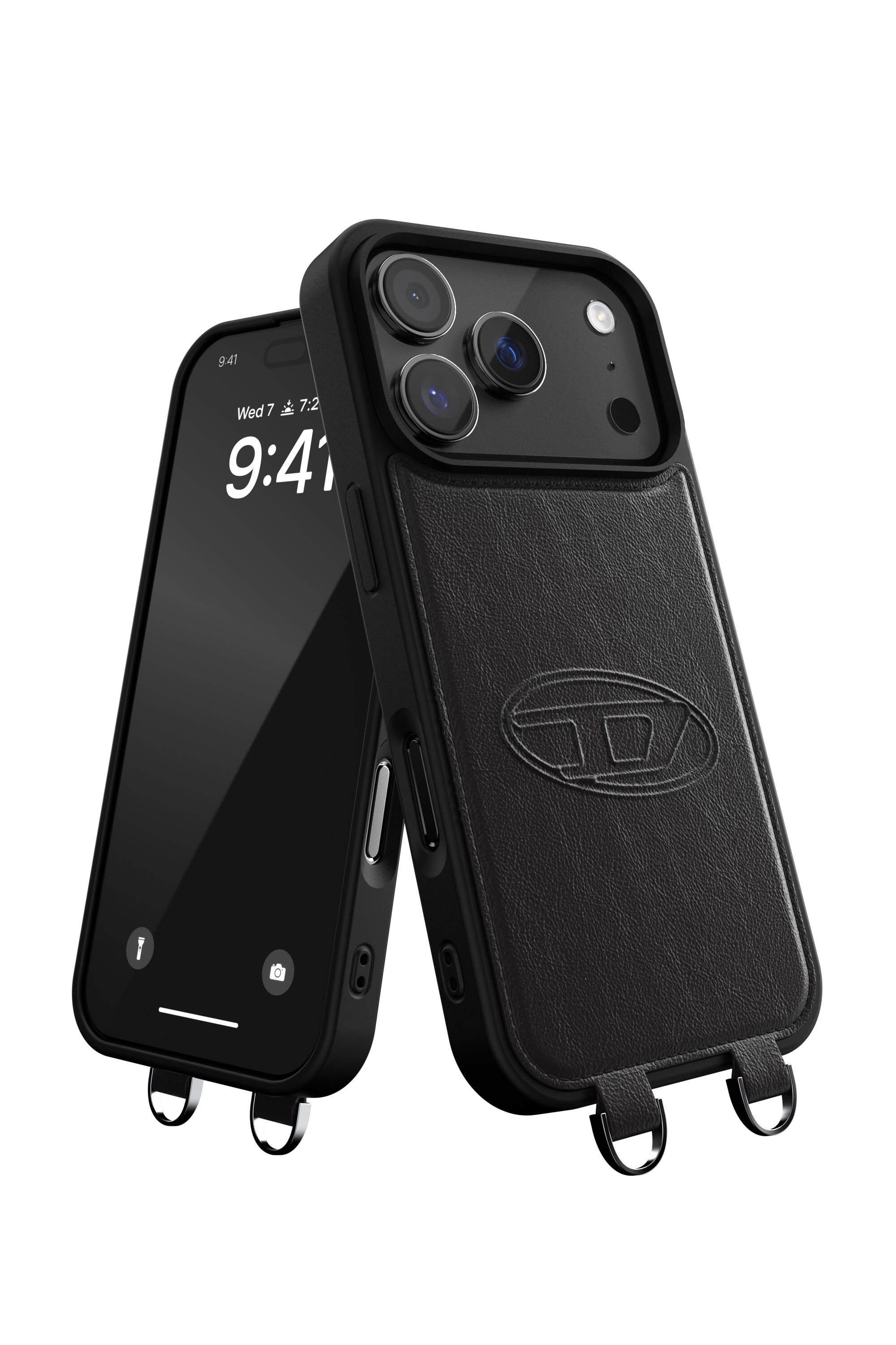 Diesel - 60662 MOULDED CASE, Unisex Oval D H&uuml;lle mit Handschlaufe und MagSafe f&uuml;r iPhone 17 Pro in Schwarz - 4