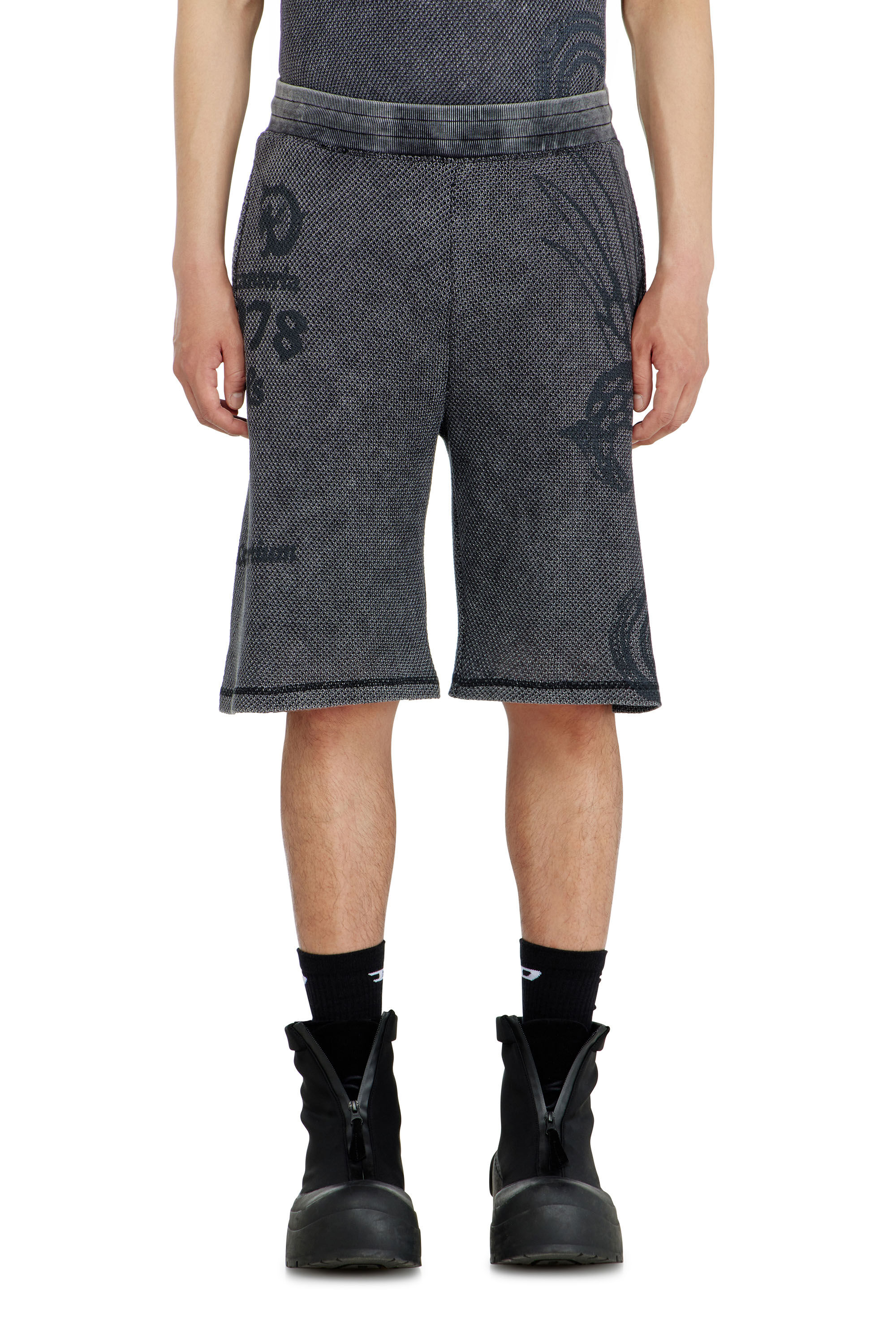 Diesel - P-ERRY, Herren Sweatshorts aus Baumwollmesh mit Prints in null - 3