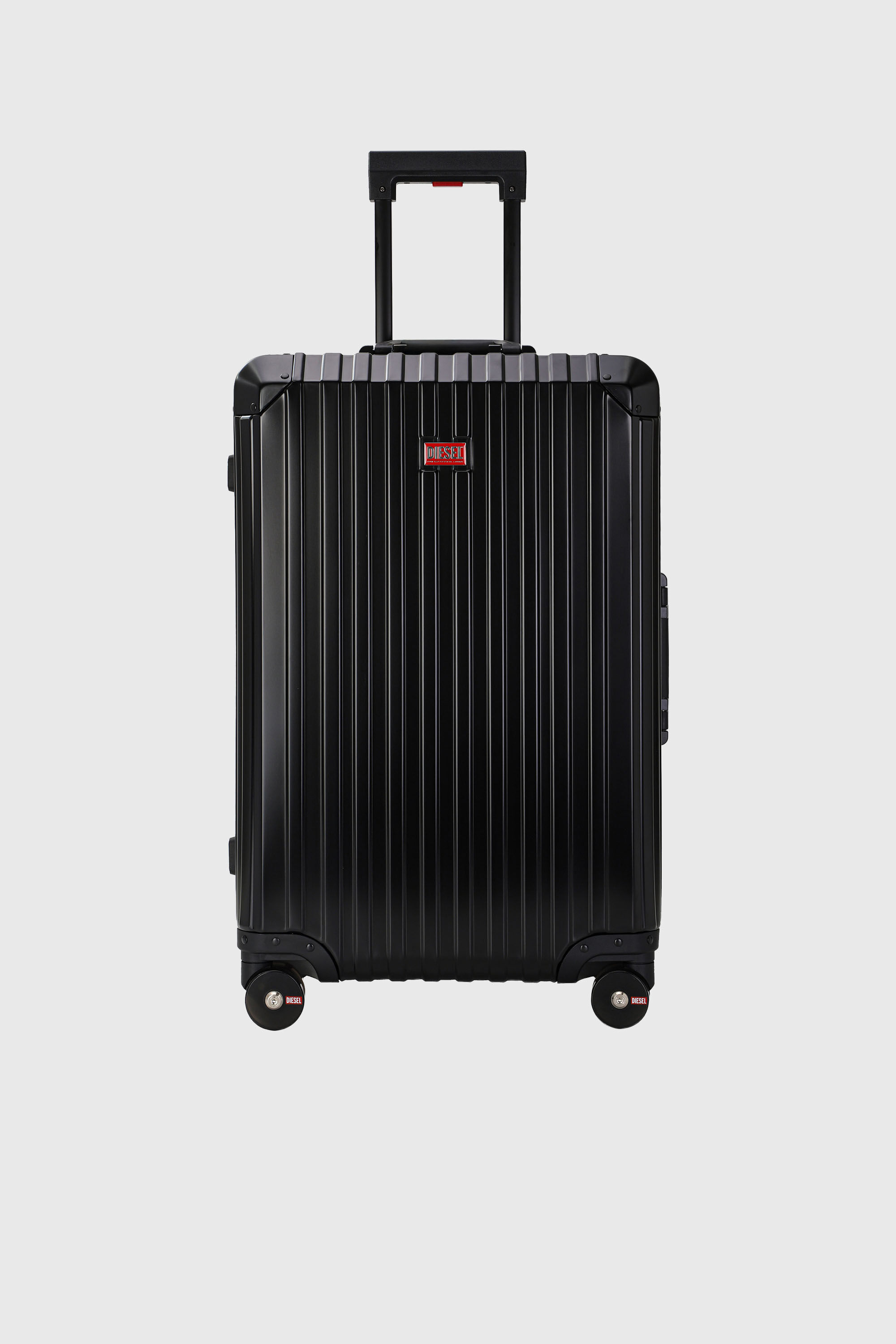Diesel - DIESEL ALUMINUM TROLLEY- DSL002, Unisex Koffer aus Aluminium Gr&ouml;&szlig;e M in Schwarz - 1