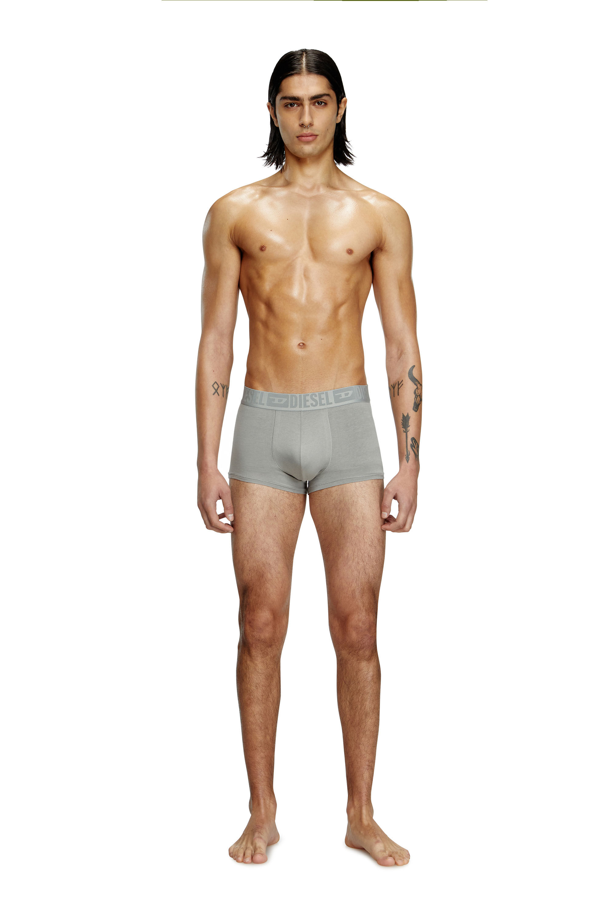 Diesel - BENJAMIN-D-MONO-3PACK, Herren Einfarbige Retropants im Dreierpack in Grau/Schwarz - 1