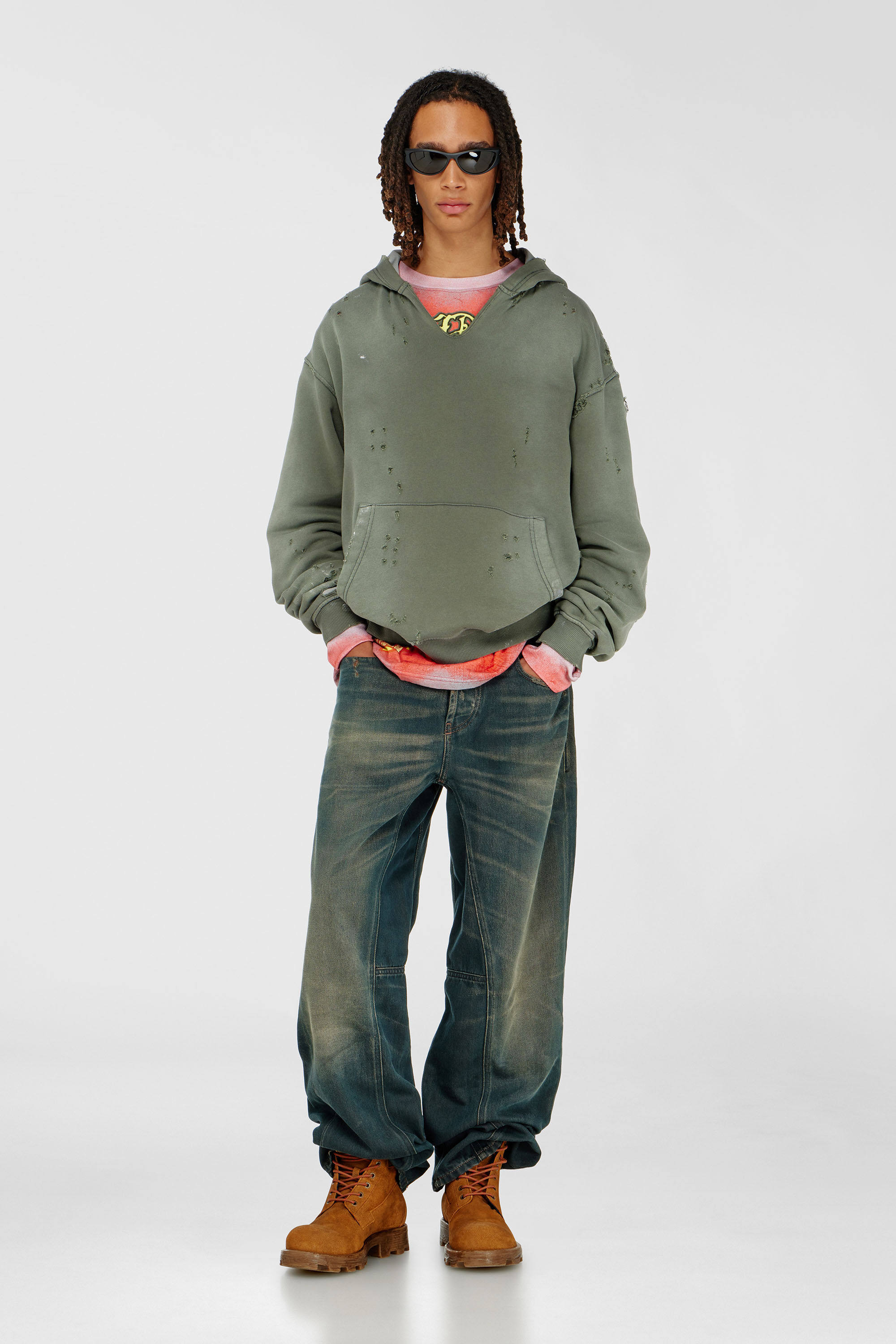 Diesel - Herren Relaxed Jeans 2001 D-Macro 09P85, Dunkelblau - 7