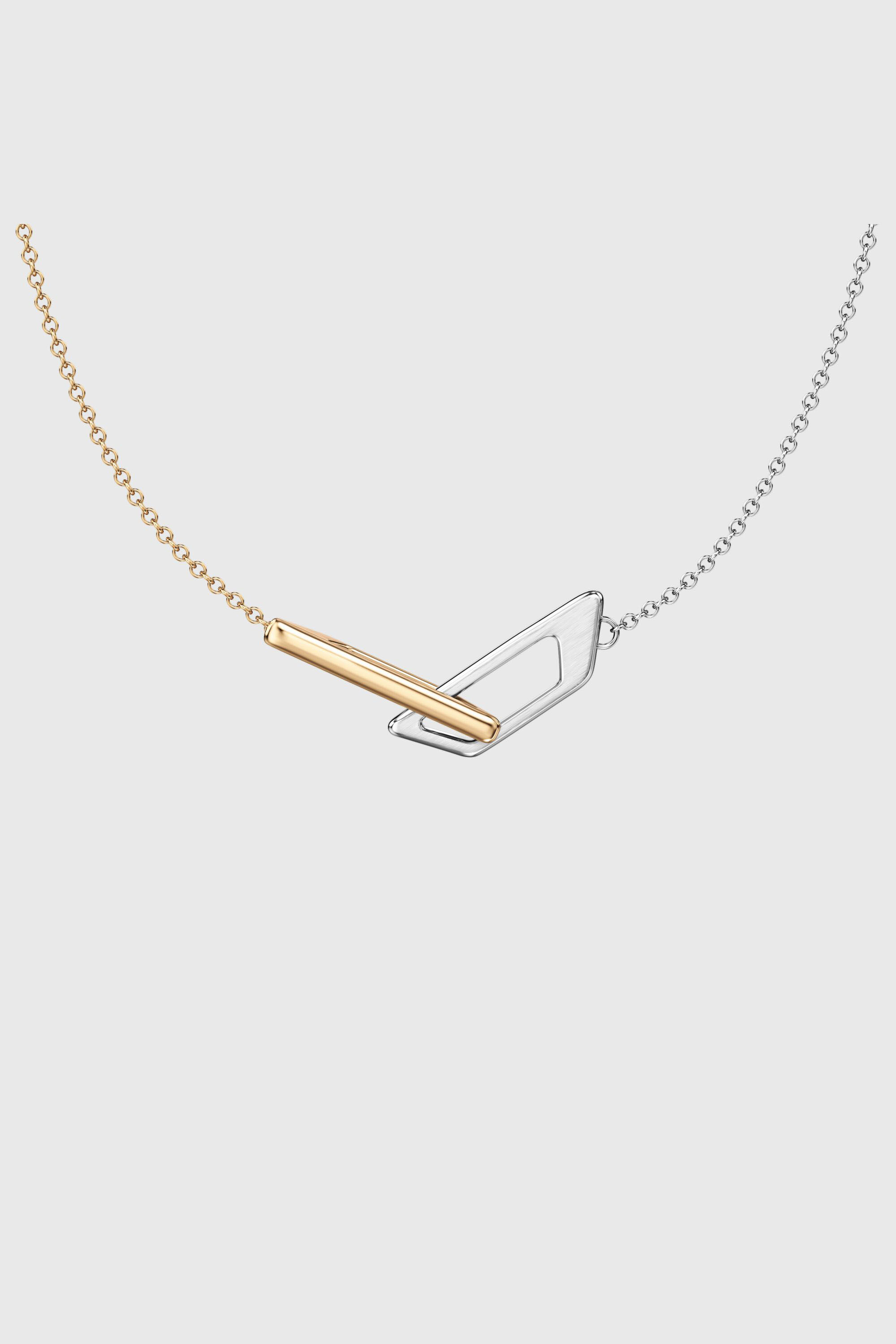 Diesel - DX1687931  JEWELLERY, Unisex Halskette aus Edelstahl in Silber/Gold - 2