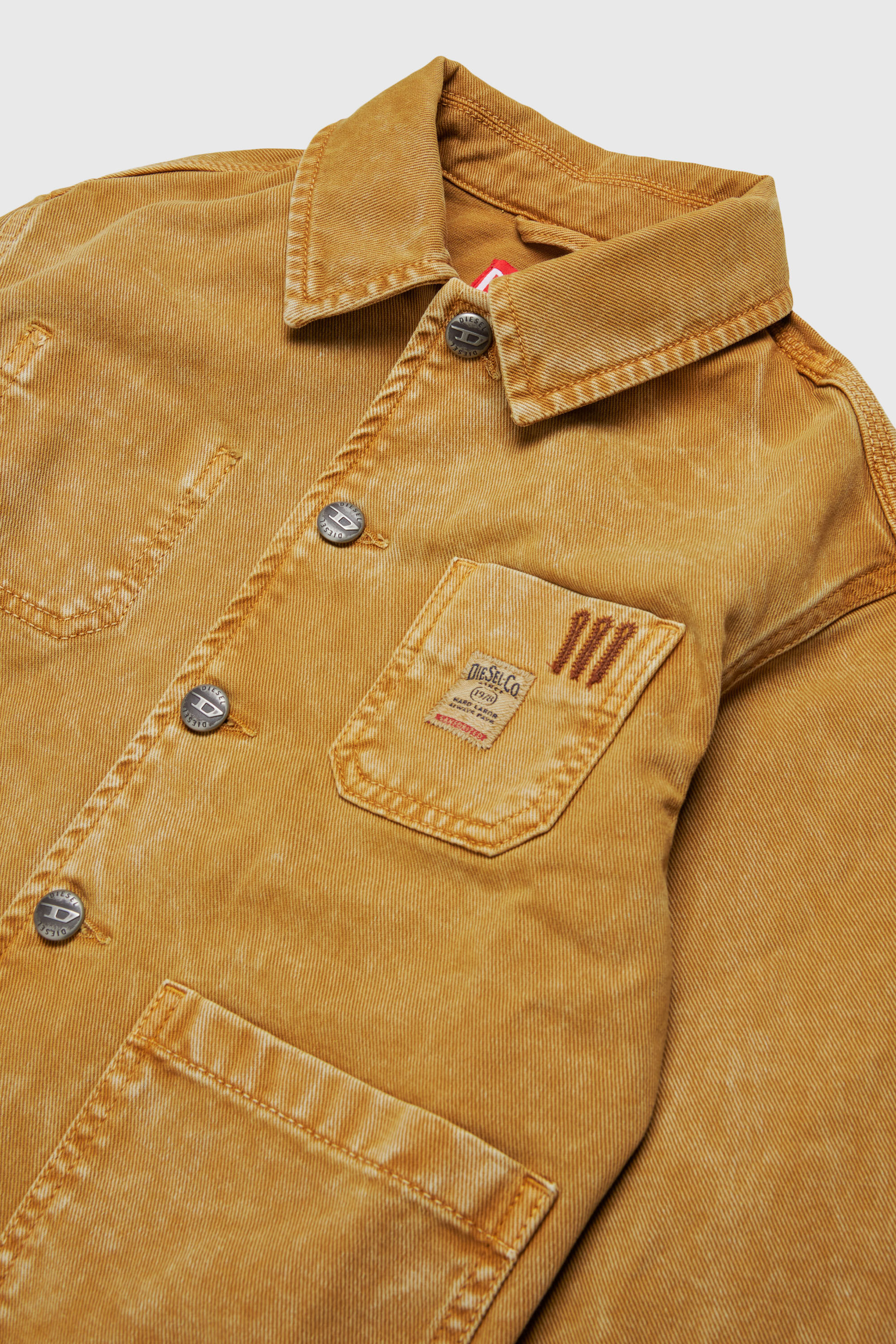 Diesel - JSTACK, Herren Arbeitshemdjacke im Workwear-Stil in Braun - 3