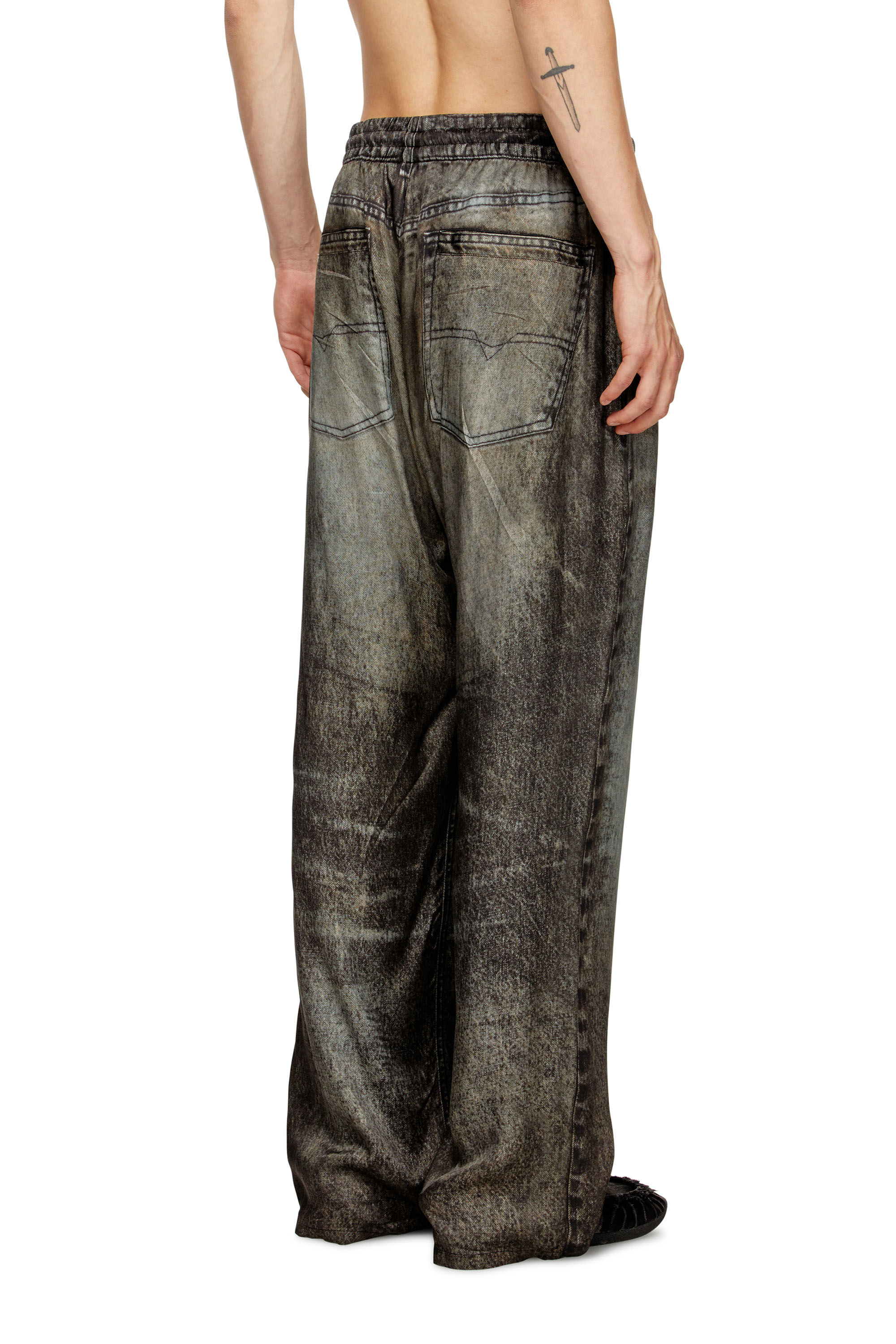 Diesel - P-THECK-LKCT, Herren Elastische Hose aus Viskose im Denim-Look in null - 4