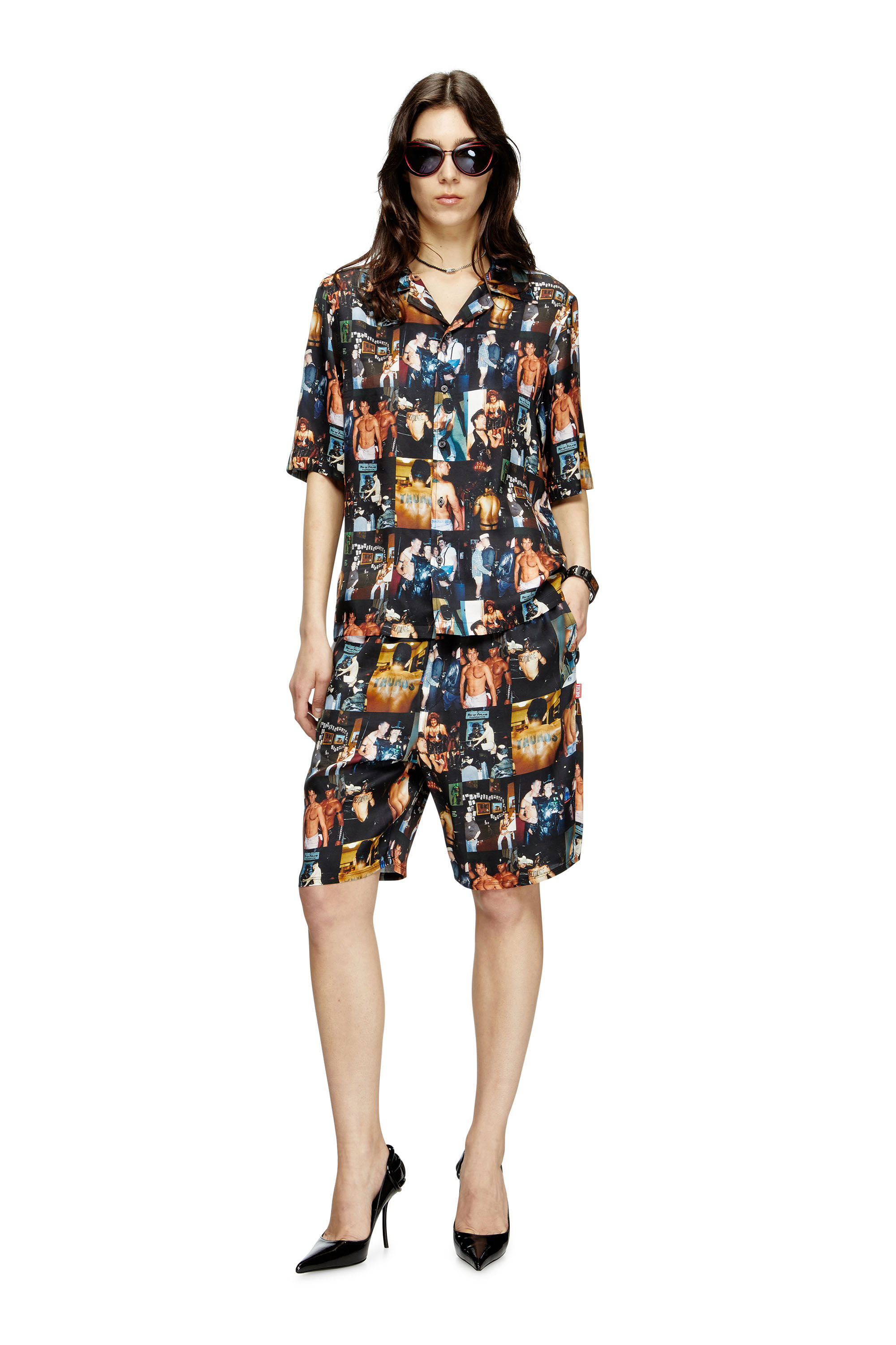 Diesel - PR-S-MEC-TOM25, Unisex Bowling-Hemd mit Grafik-Prints in Schwarz - 6