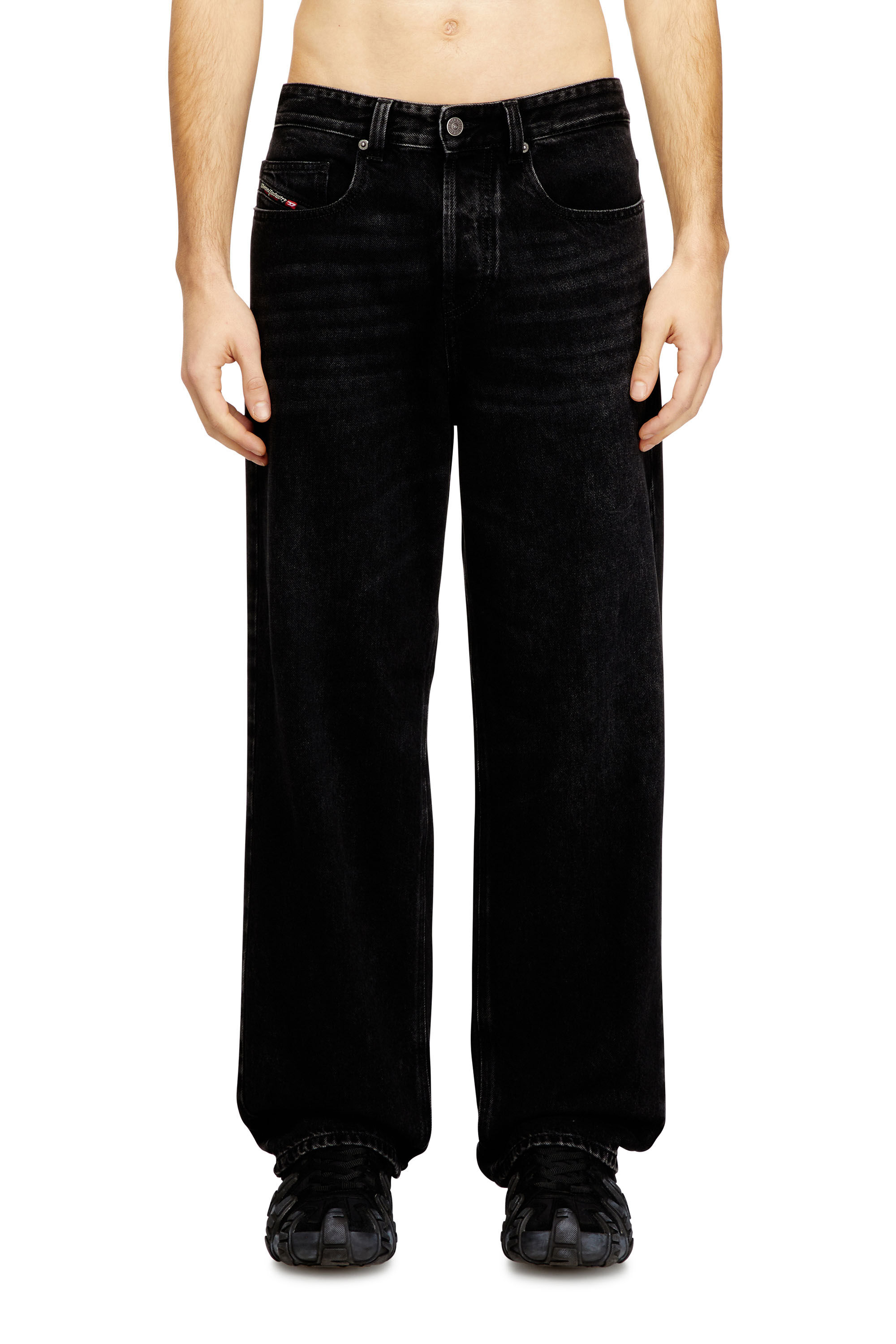 Diesel - Herren Relaxed Jeans 2001 D-Macro 09P09, Schwarz/Dunkelgrau - 3