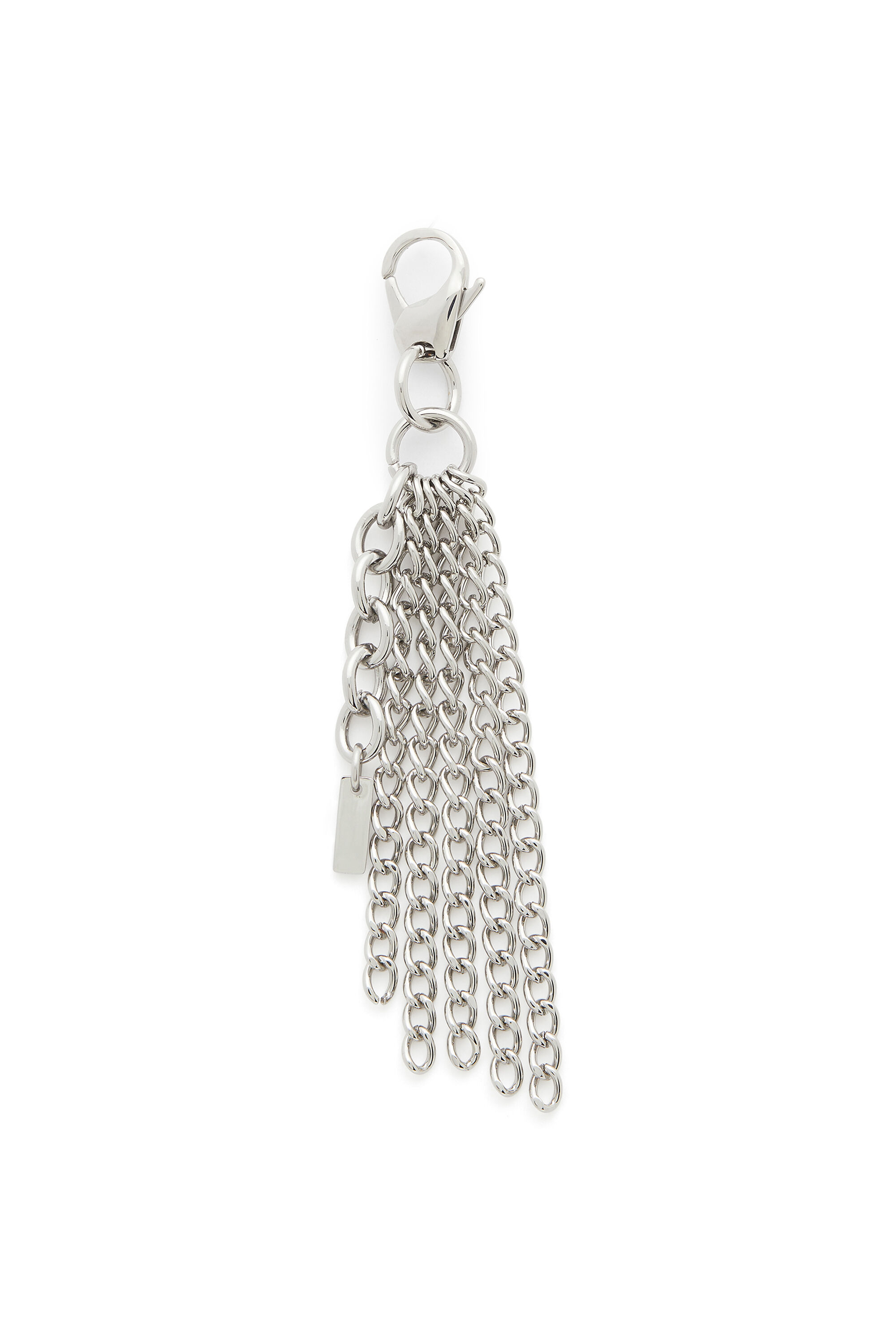 Diesel - CHARM-MULTI CHAIN, Damen Metallschl&uuml;sselanh&auml;nger mit Kettenfransen in Silber - 2