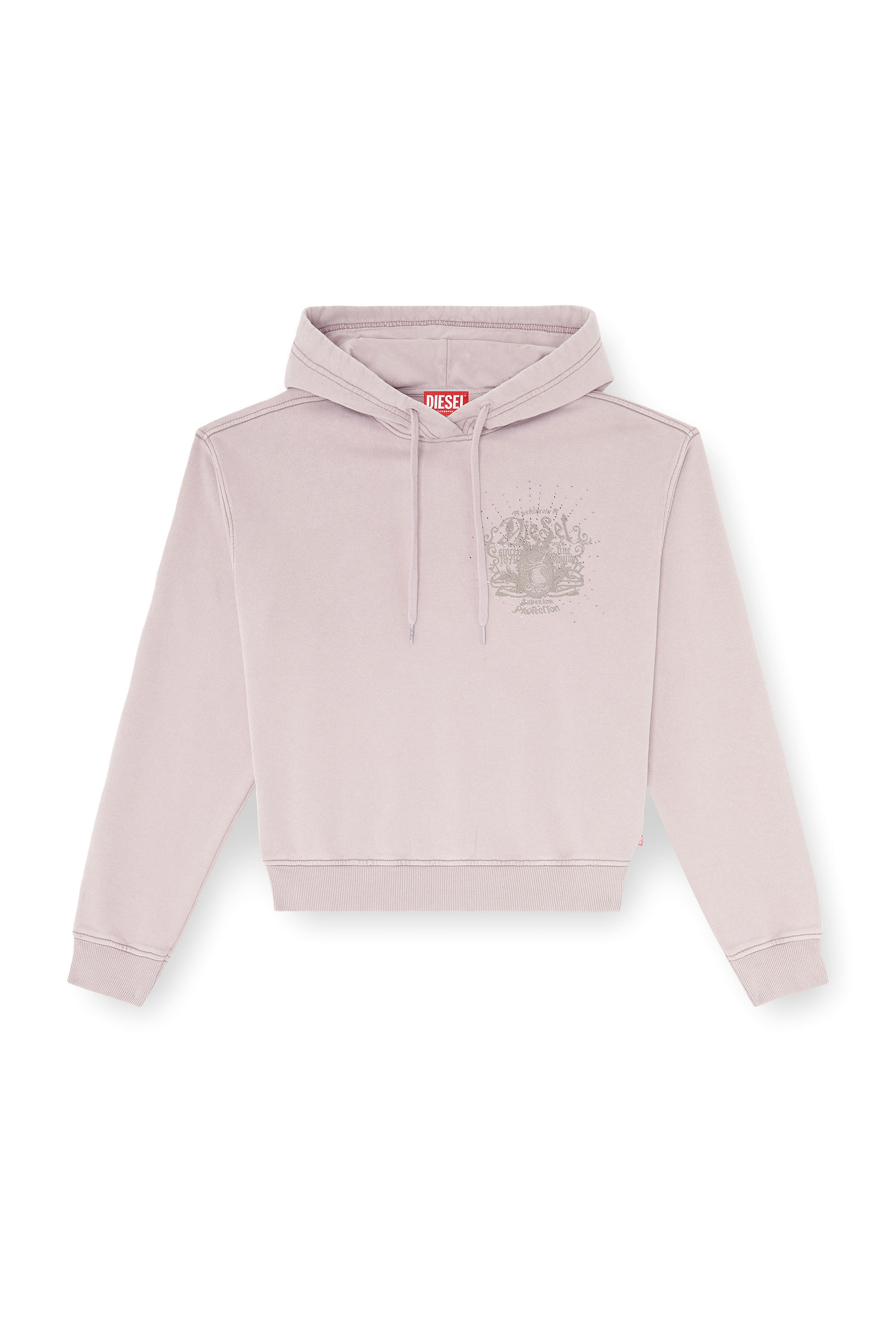 Diesel - F-PHOENY, Damen Hoodie mit Prints und Strasssteinen in Lila - 2