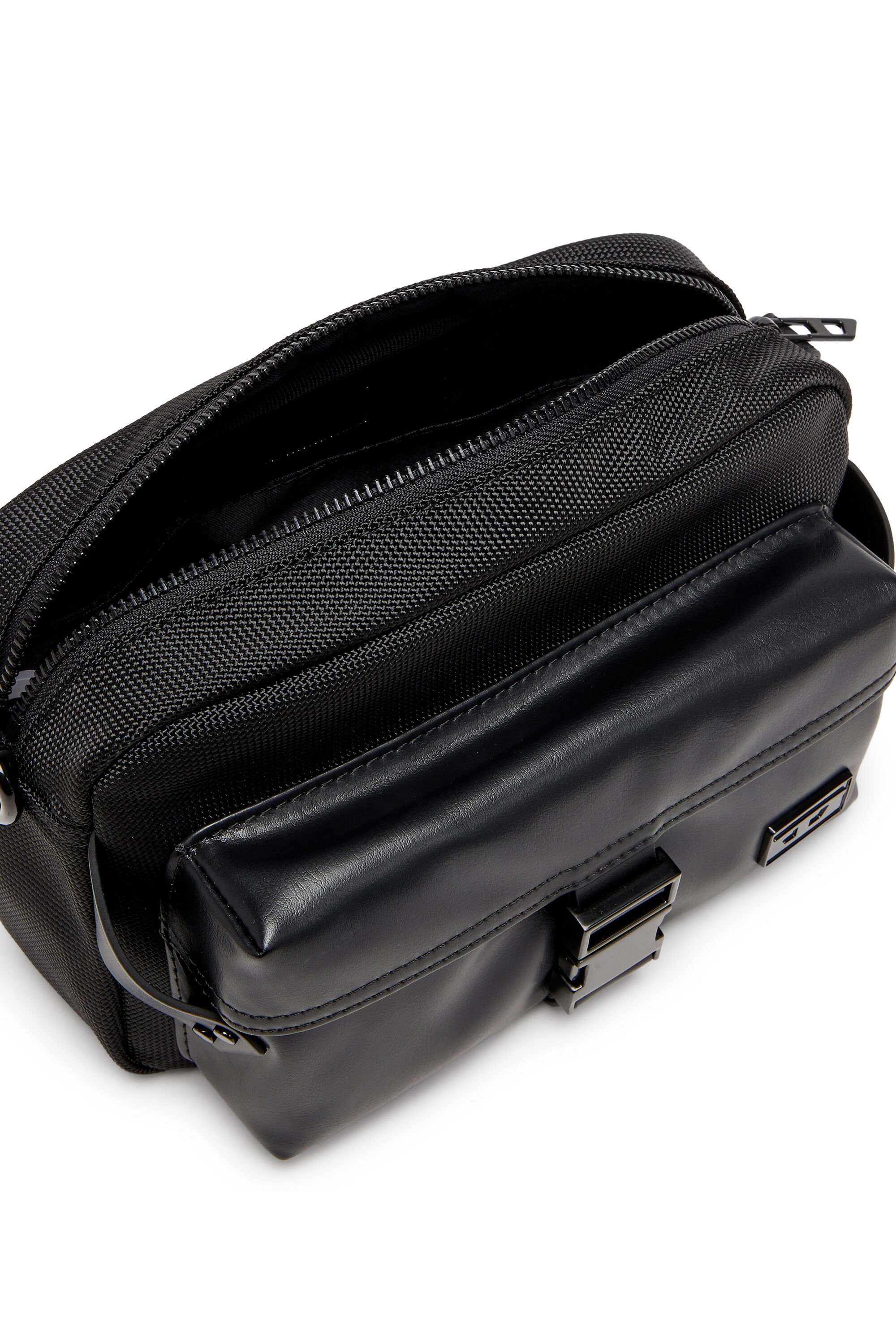 Diesel - MULTI-PKTS CAMERA BAG X, Unisex Multi-Pkts - Crossbody-Tasche aus Nylon mit Klappentasche in Schwarz - 3