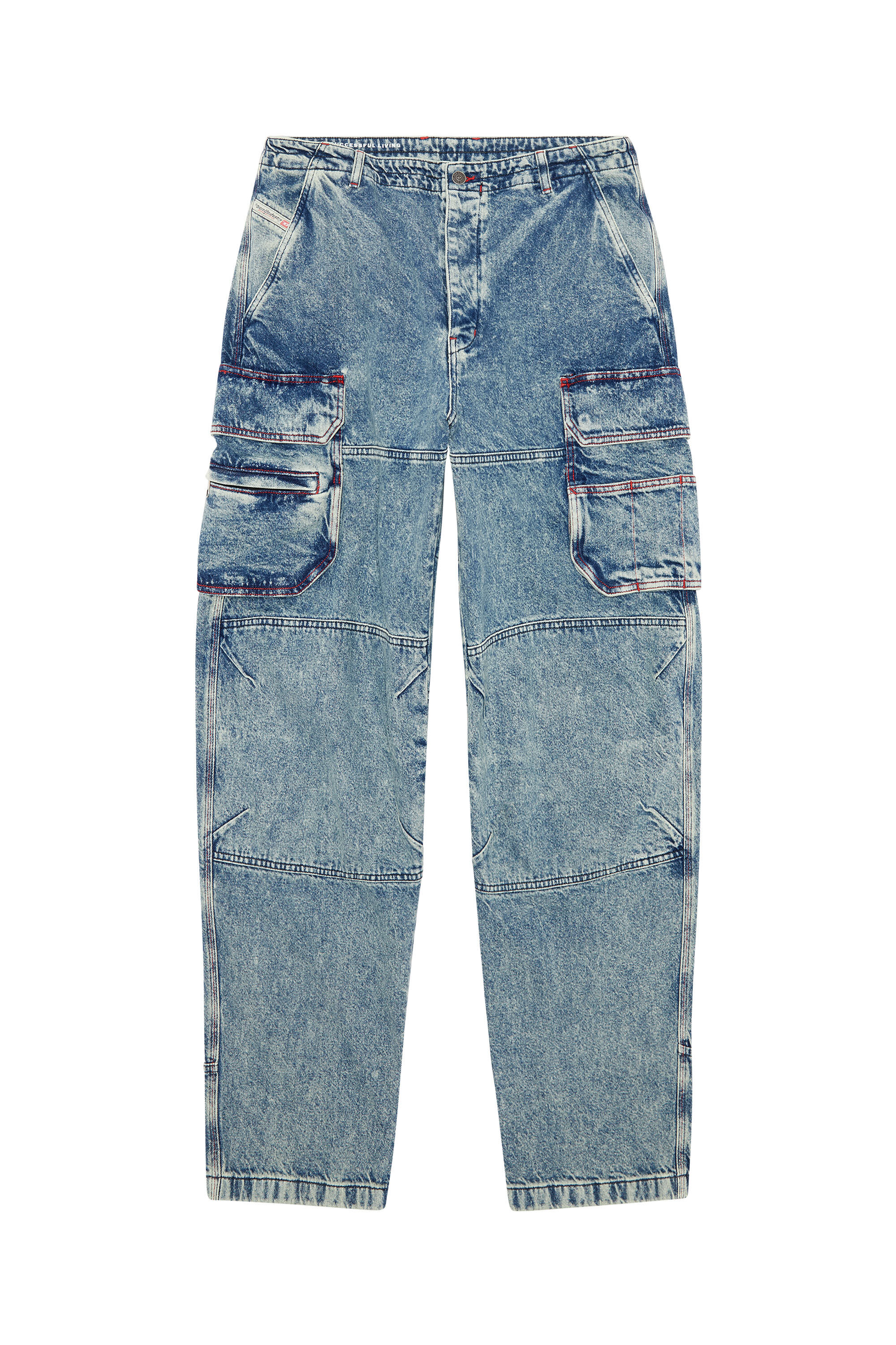 Diesel - D-Fish 0EMAN Straight Jeans, Mittelblau - Image 2