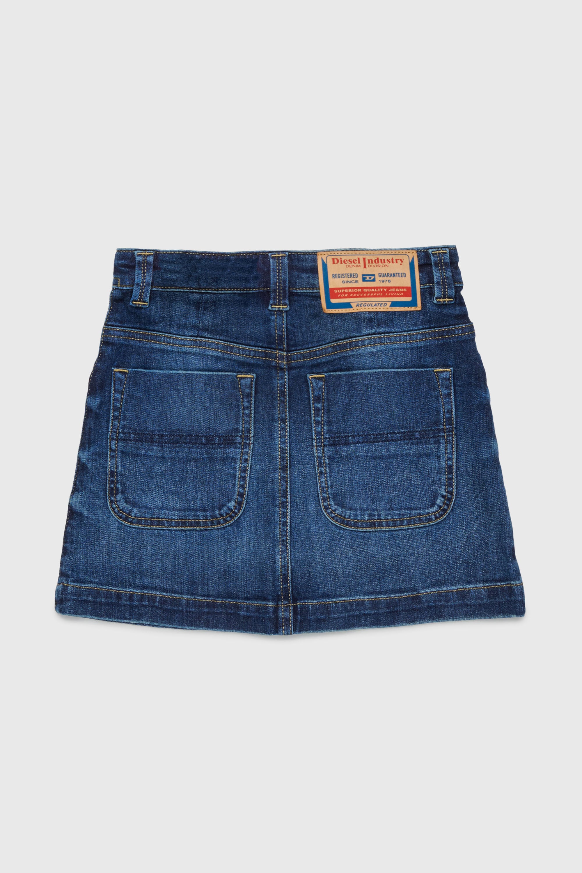 Diesel - GEALBUS, Damen Jeansrock in Denim mit Knopfleiste in Mittelblau - 2