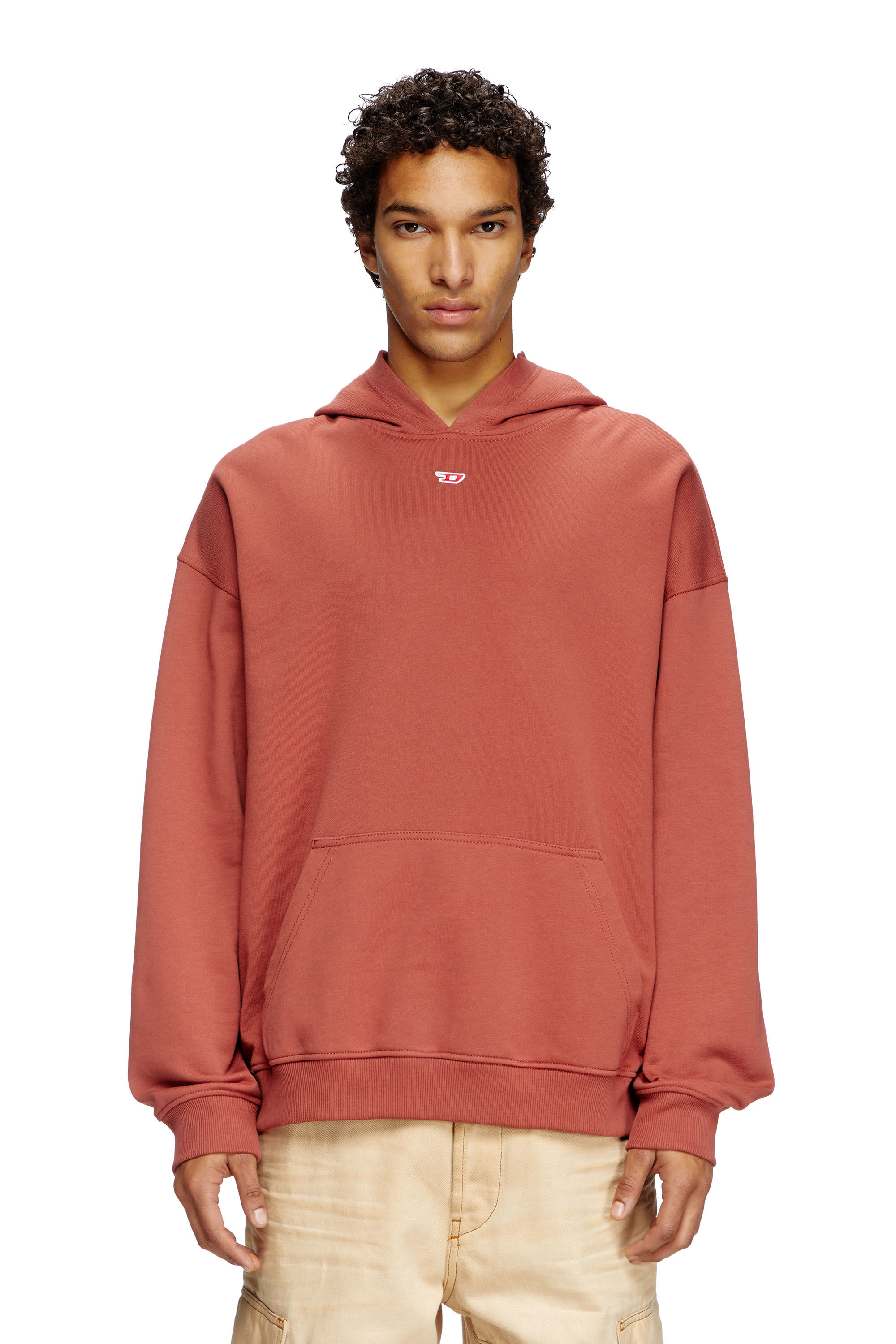 Diesel - S-BOXT-HOOD-D, Herren Hoodie mit D Logo-Patch in Rot - 3