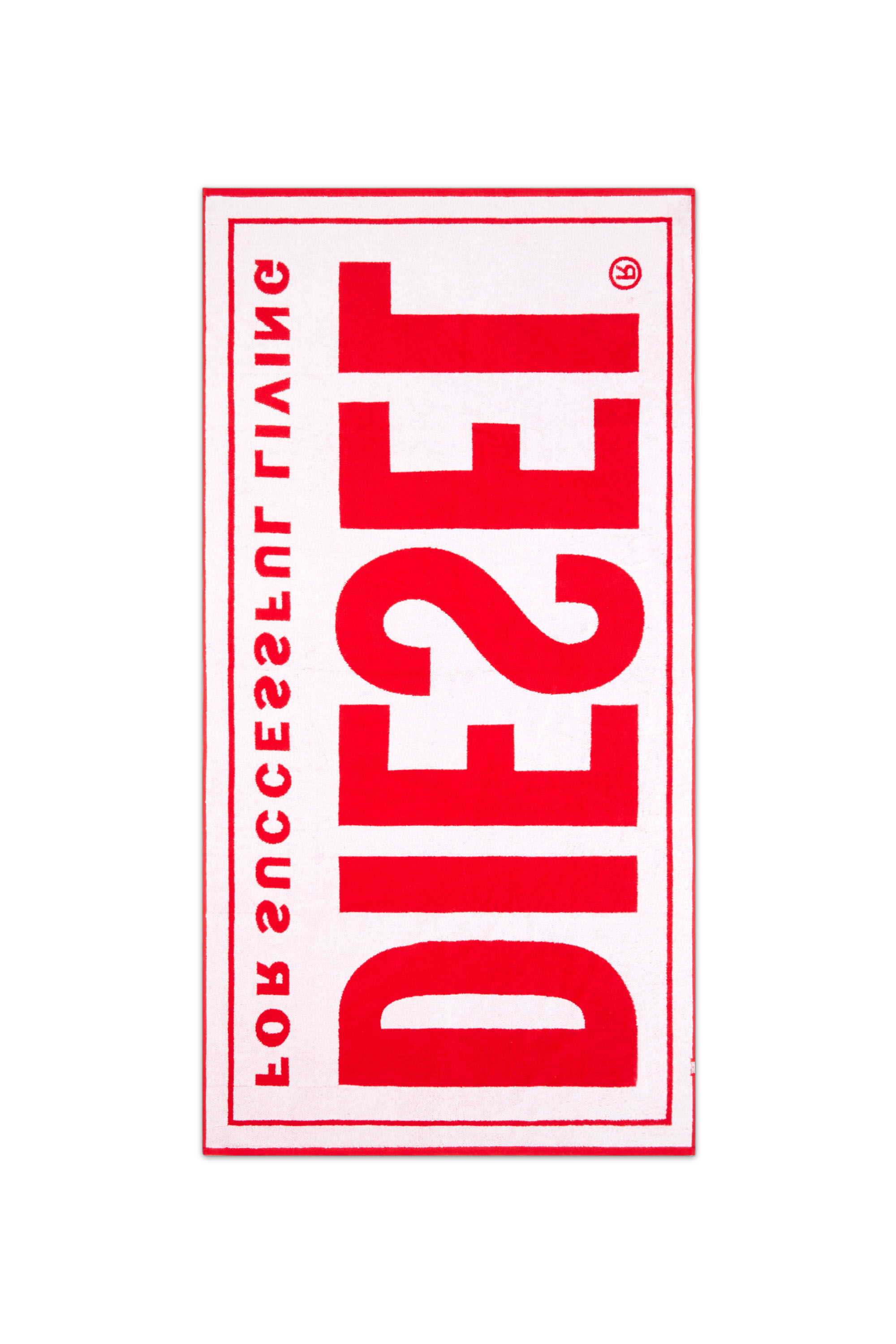Diesel - BMT-HELLERI, Man Successful-logo beach towel in Red - Image 2