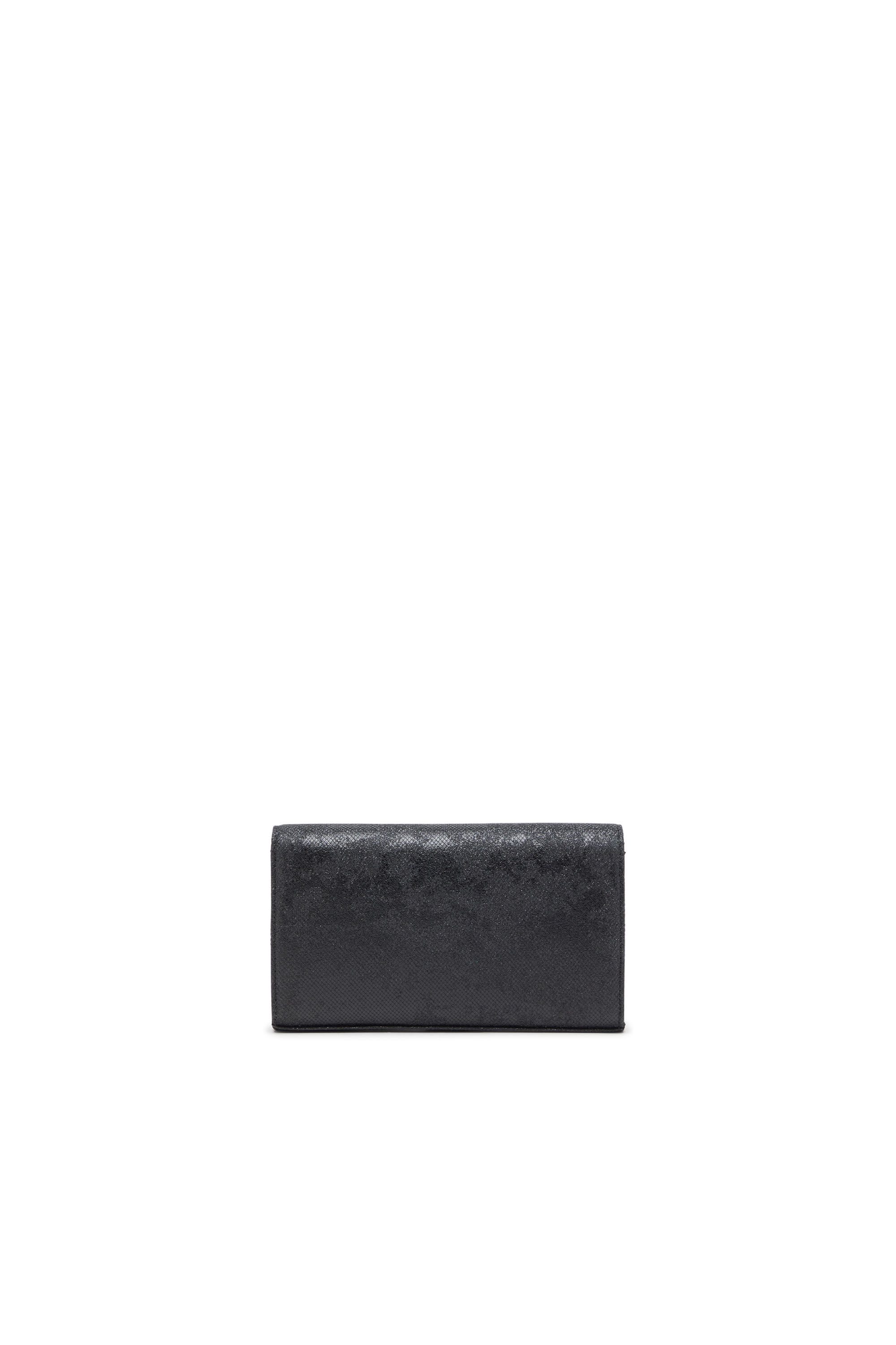 Diesel - 1DR WALLET STRAP, Damen Portemonnaie-Tasche aus Glitter-Camo-Lurex in Schwarz - 2