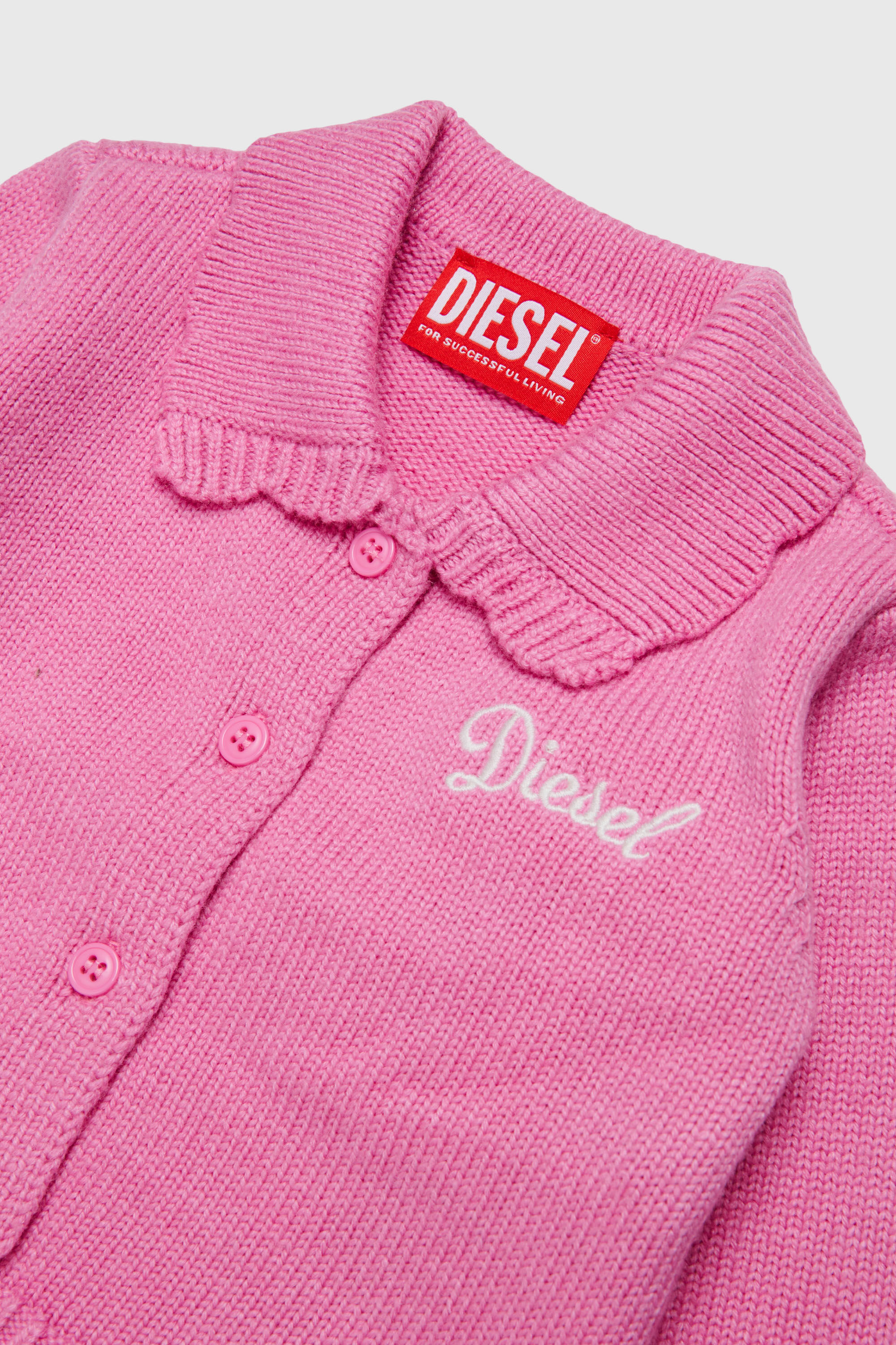 Diesel - KSCALOB, Damen Cardigan mit Kaschmiranteil und Muschelkragen in Rosa - 3