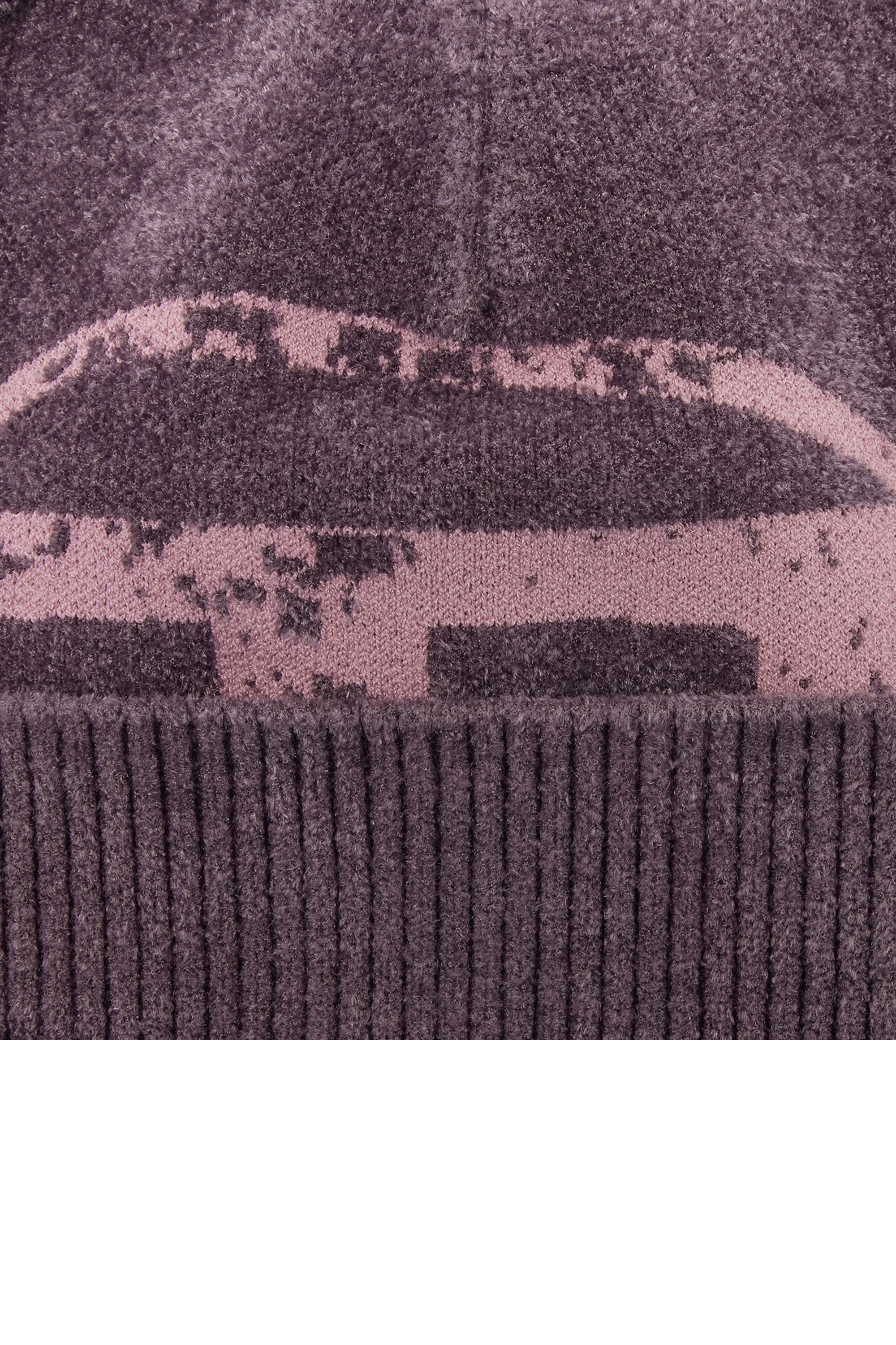 Diesel - K-URIUS, Unisex Beanie mit Oval D-Logo in vielgetragener Optik in Violett - 3