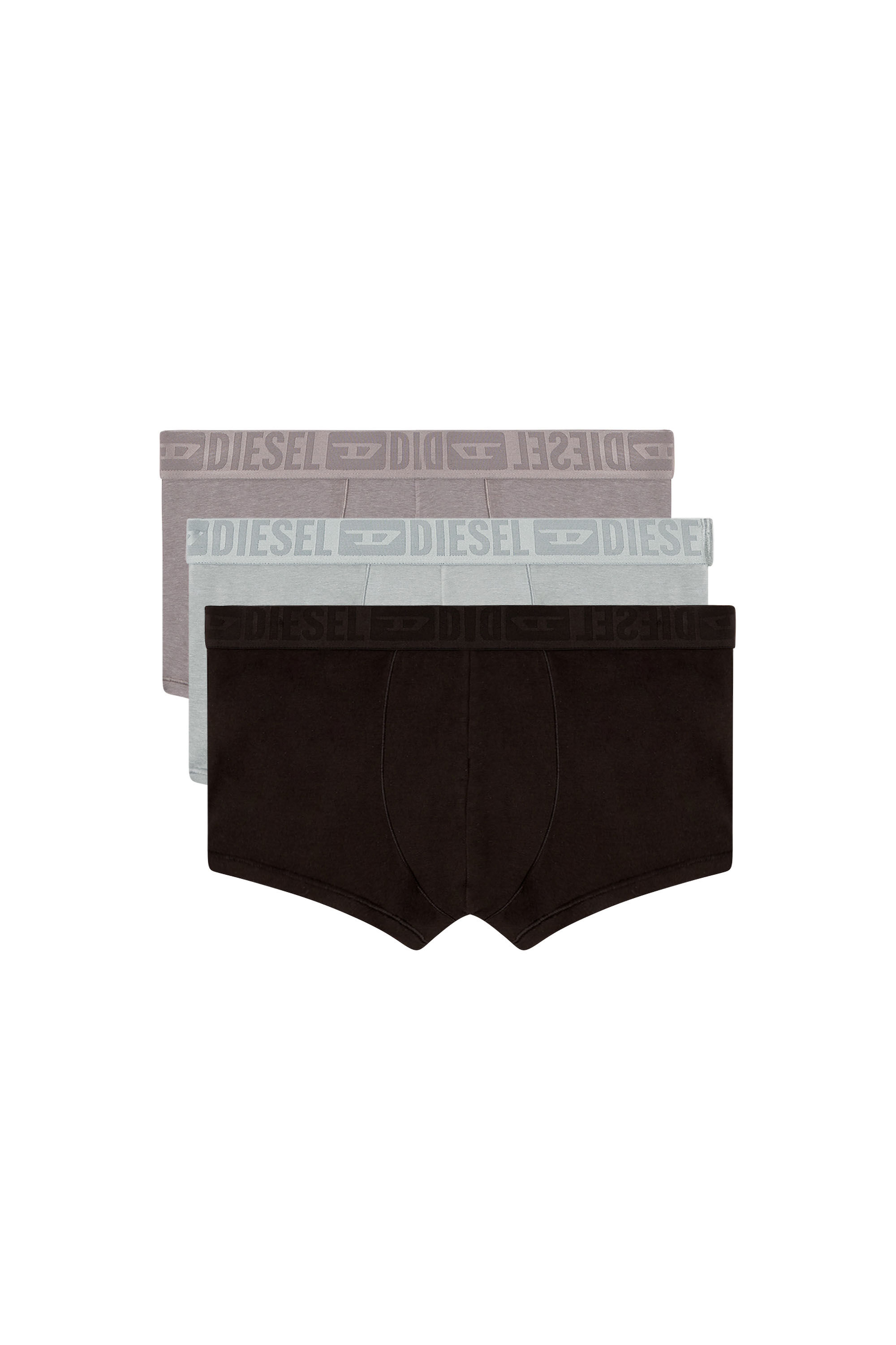 Diesel - BENJAMIN-D-MONO-3PACK, Herren Einfarbige Retropants im Dreierpack in Grau/Schwarz - 2