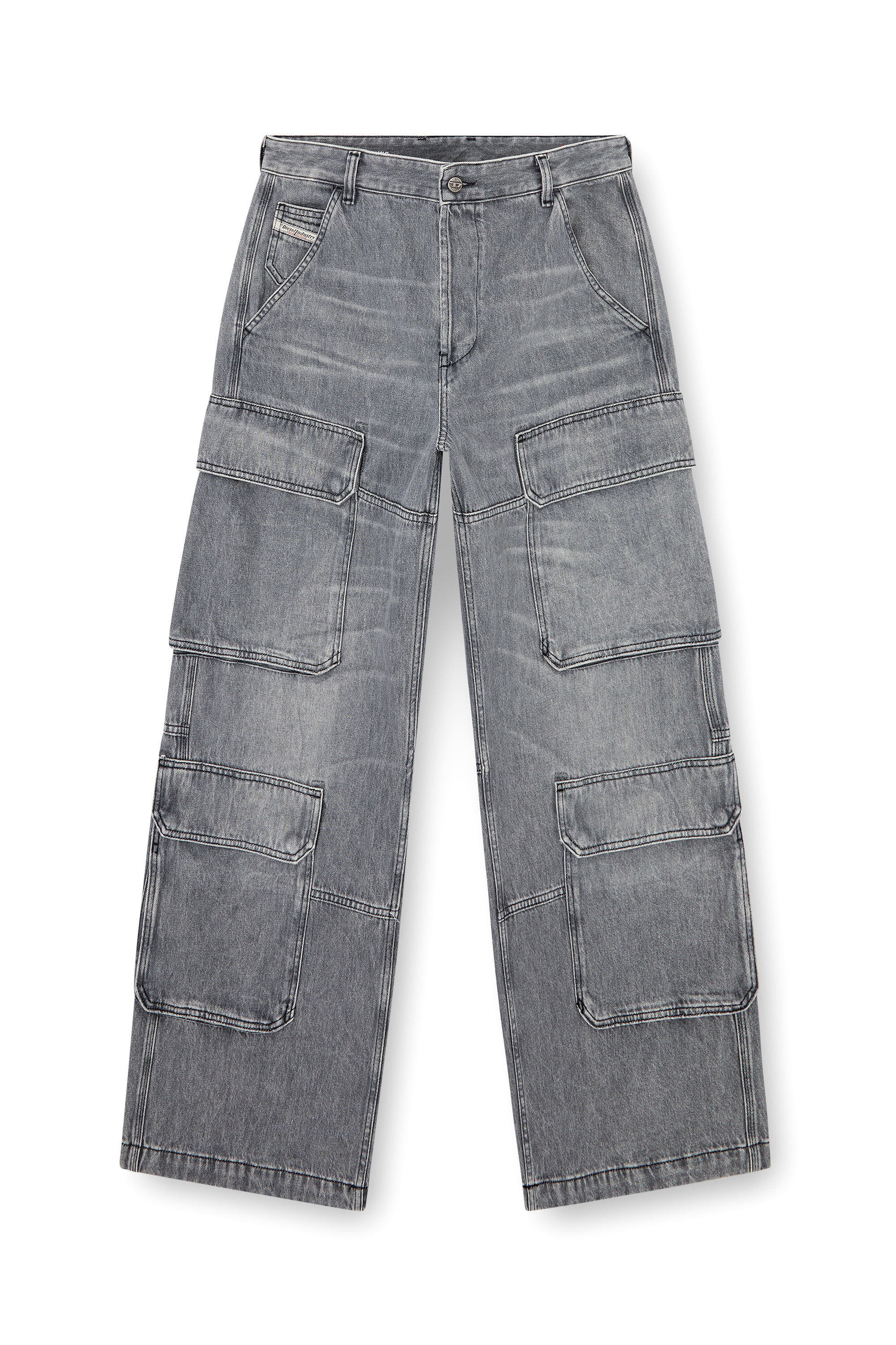 Diesel - Herren Relaxed Jeans D-Touch 0DCBE, Hellgrau - 2