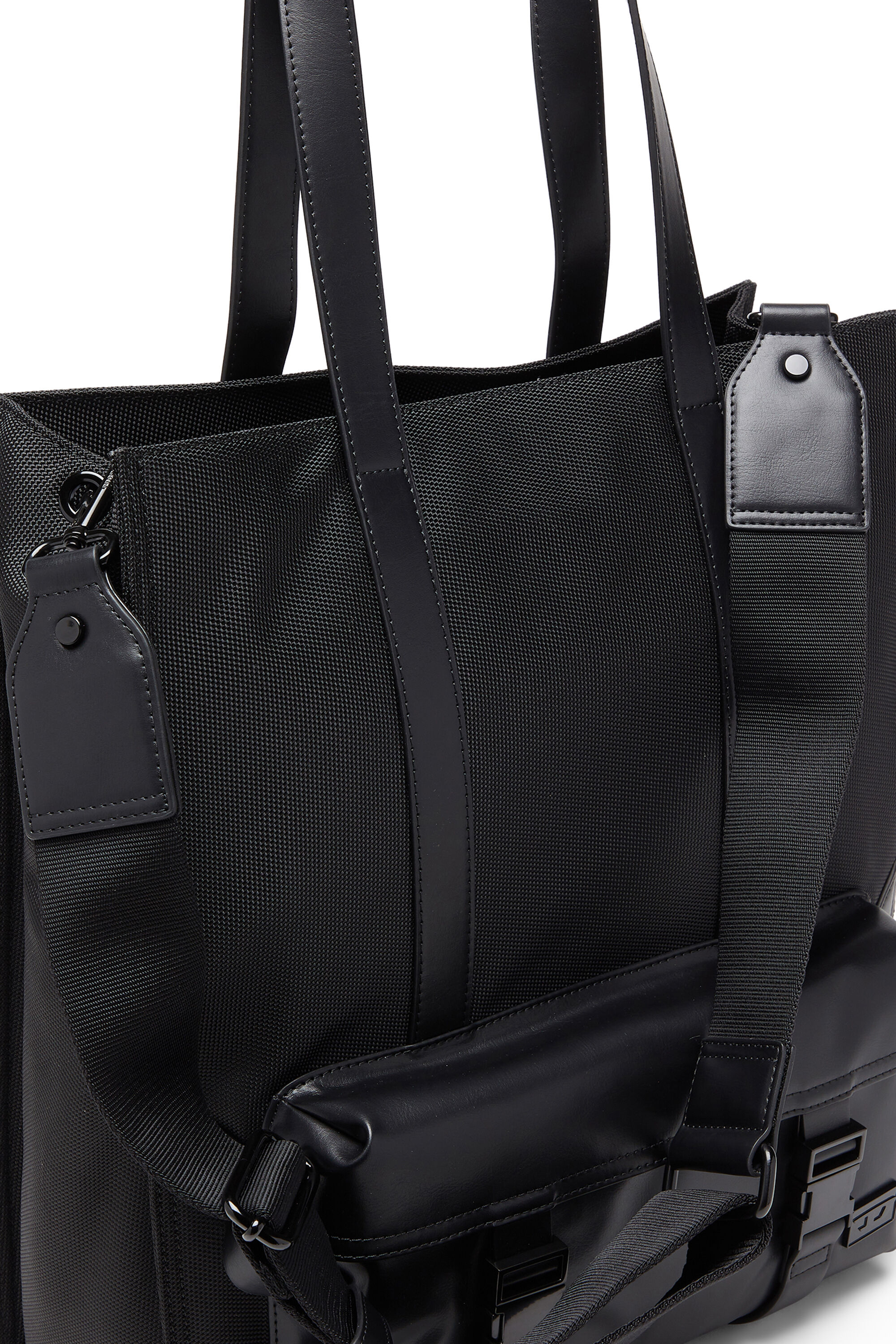 Diesel - MULTI-PKTS TOTE X, Unisex Multi-Pkts - Einkaufstasche mit Klappentasche und zip in Schwarz - 5