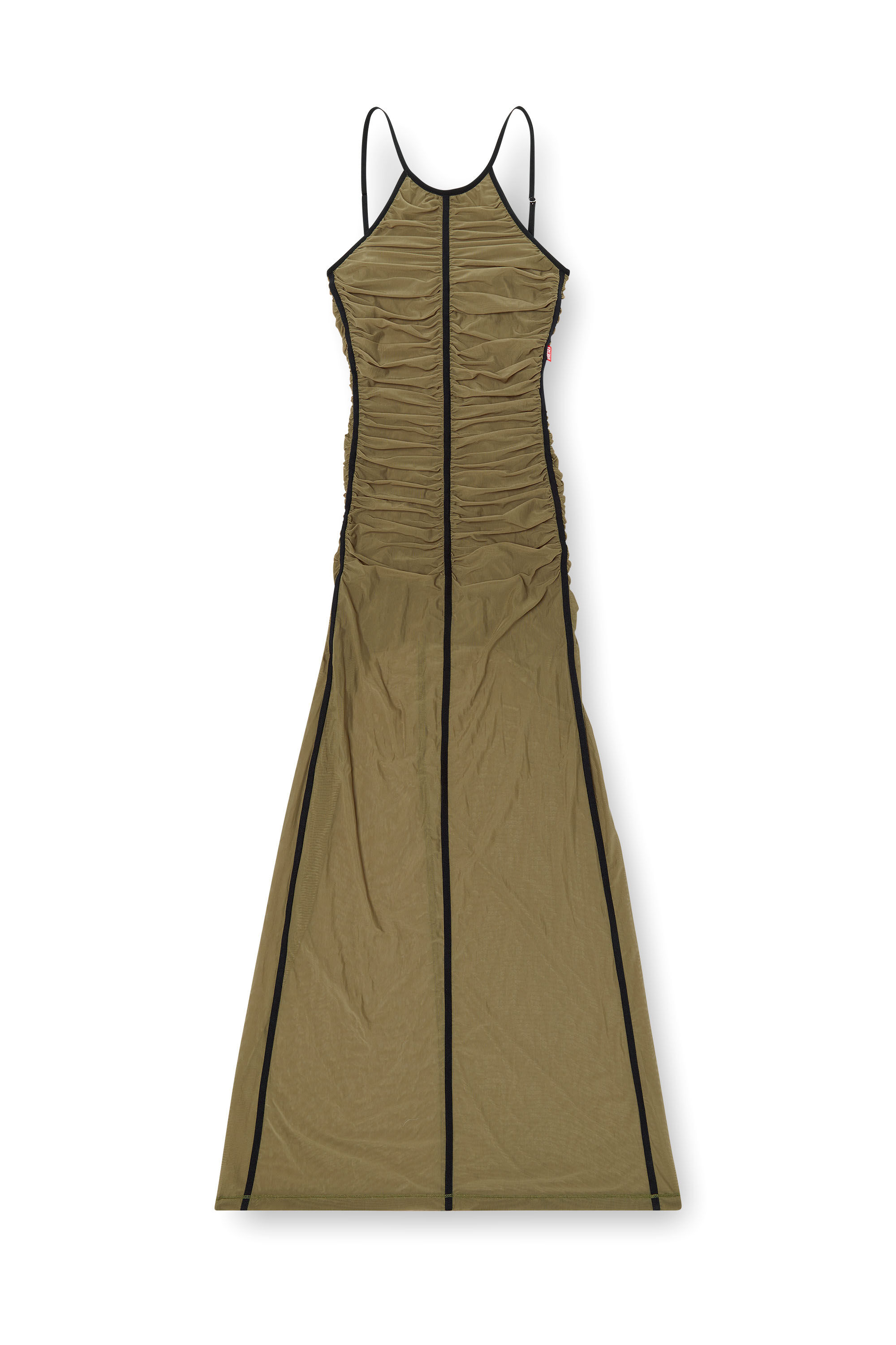 Diesel - D-AMAMI, Damen Maxi-Kleid mit Spaghettiträgern in Grün - 2