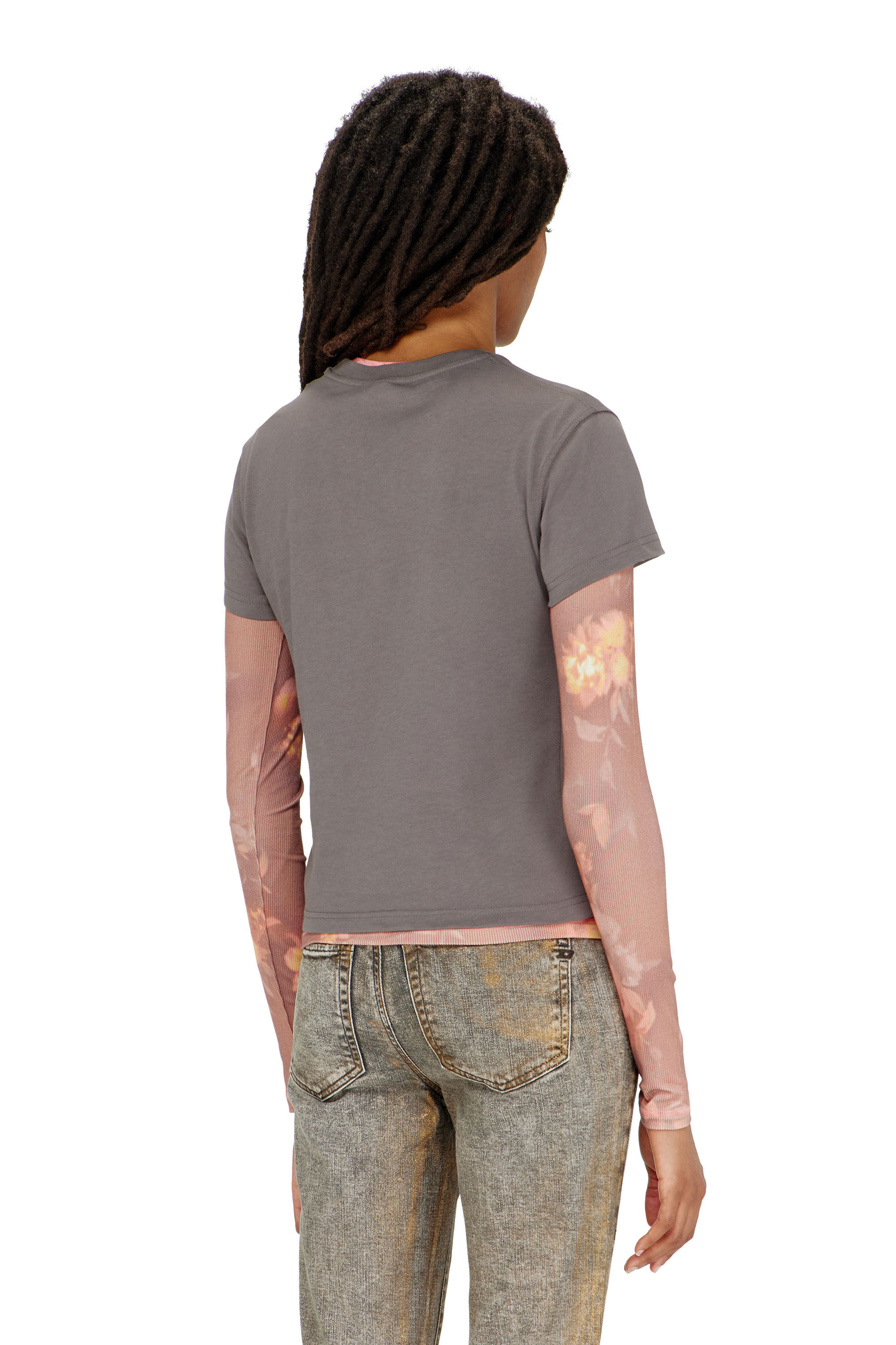 Diesel - T-ILA-AA4, Damen T-Shirt mit Logo-Print in null - 4