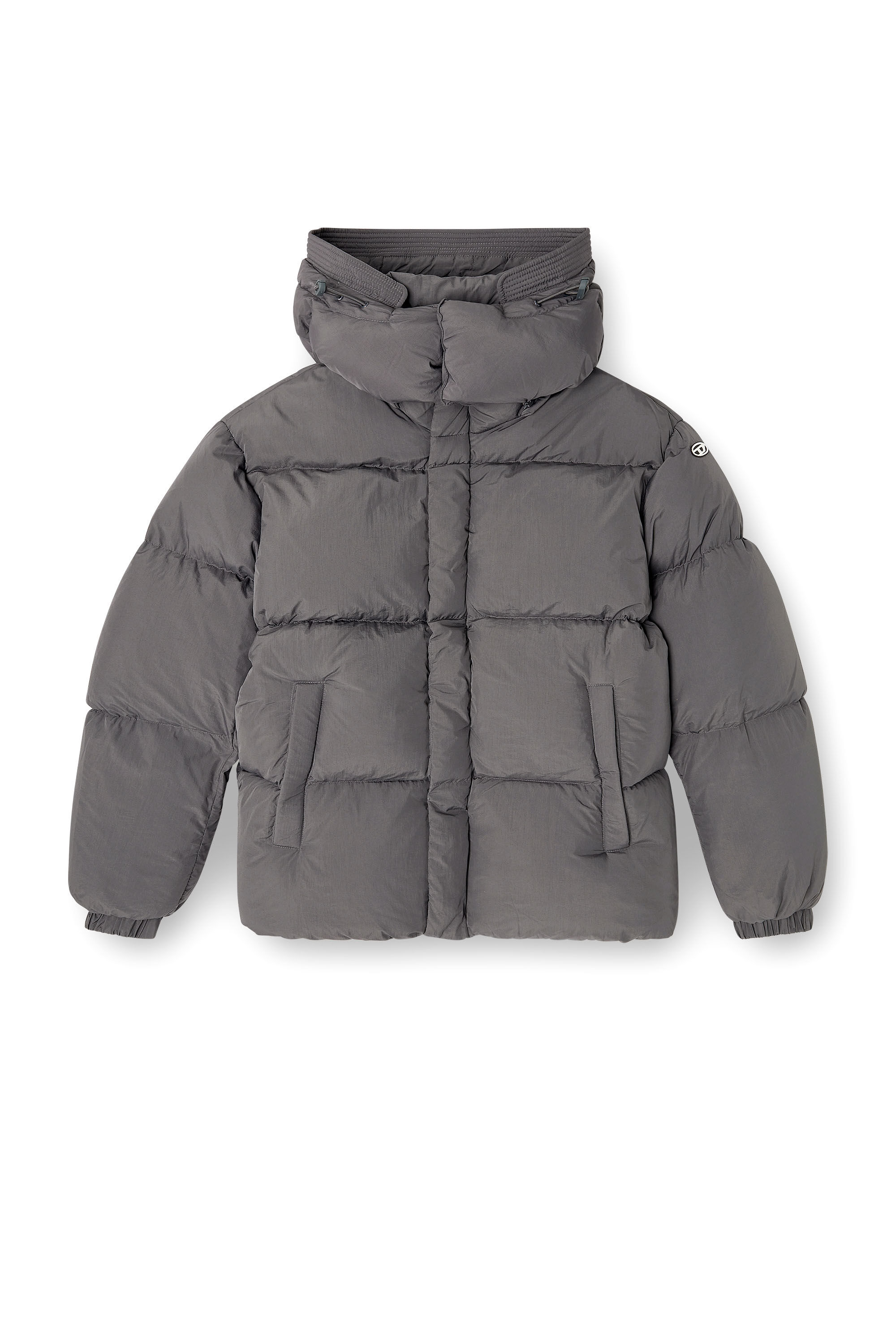 Diesel - W-ROLFYS, Herren Daunenjacke aus Recycling-Nylon-Taslan in Grau - 2