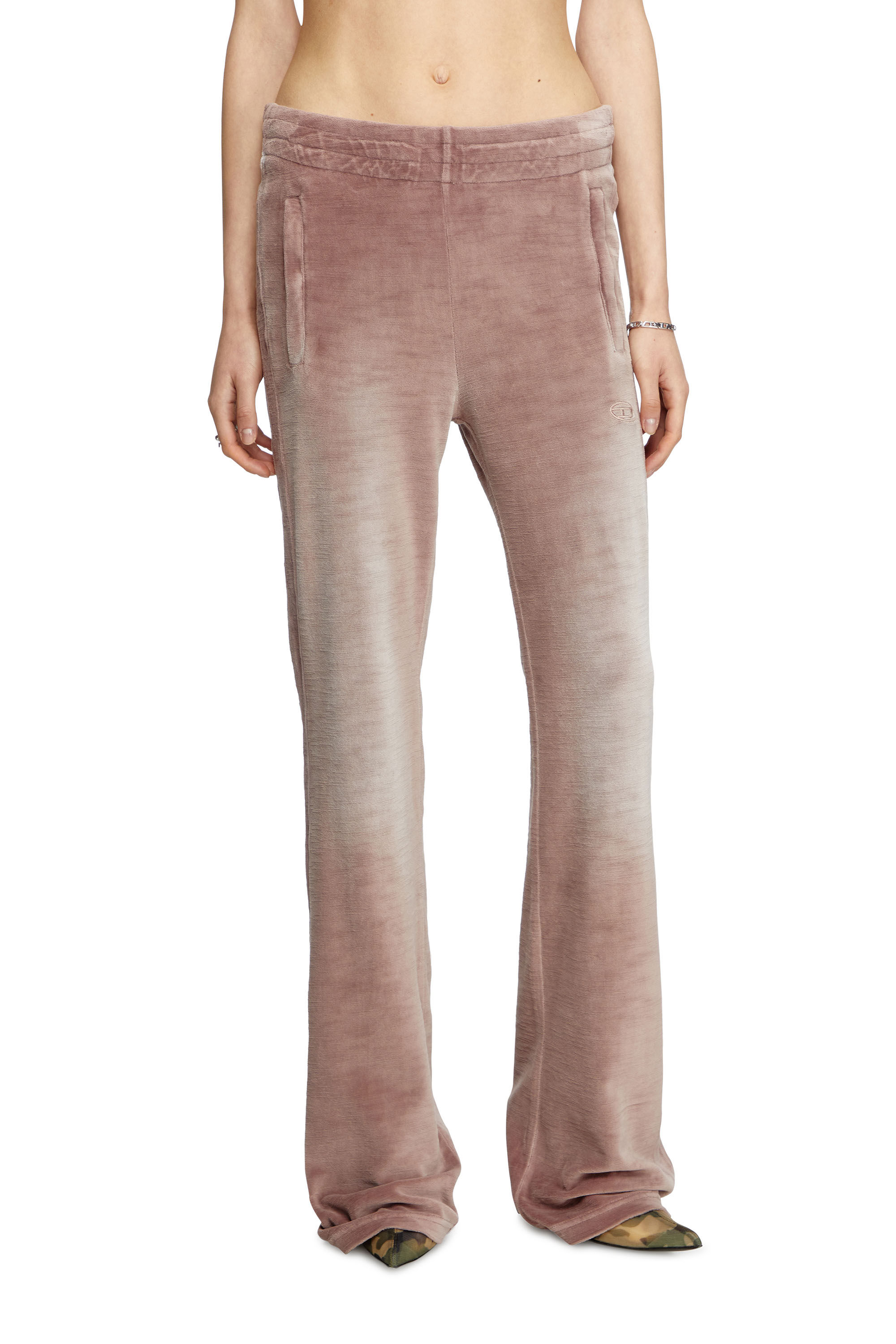 Diesel - P-ELY-Q1, Damen Sweathose mit weitem Bein in Rosa - 3