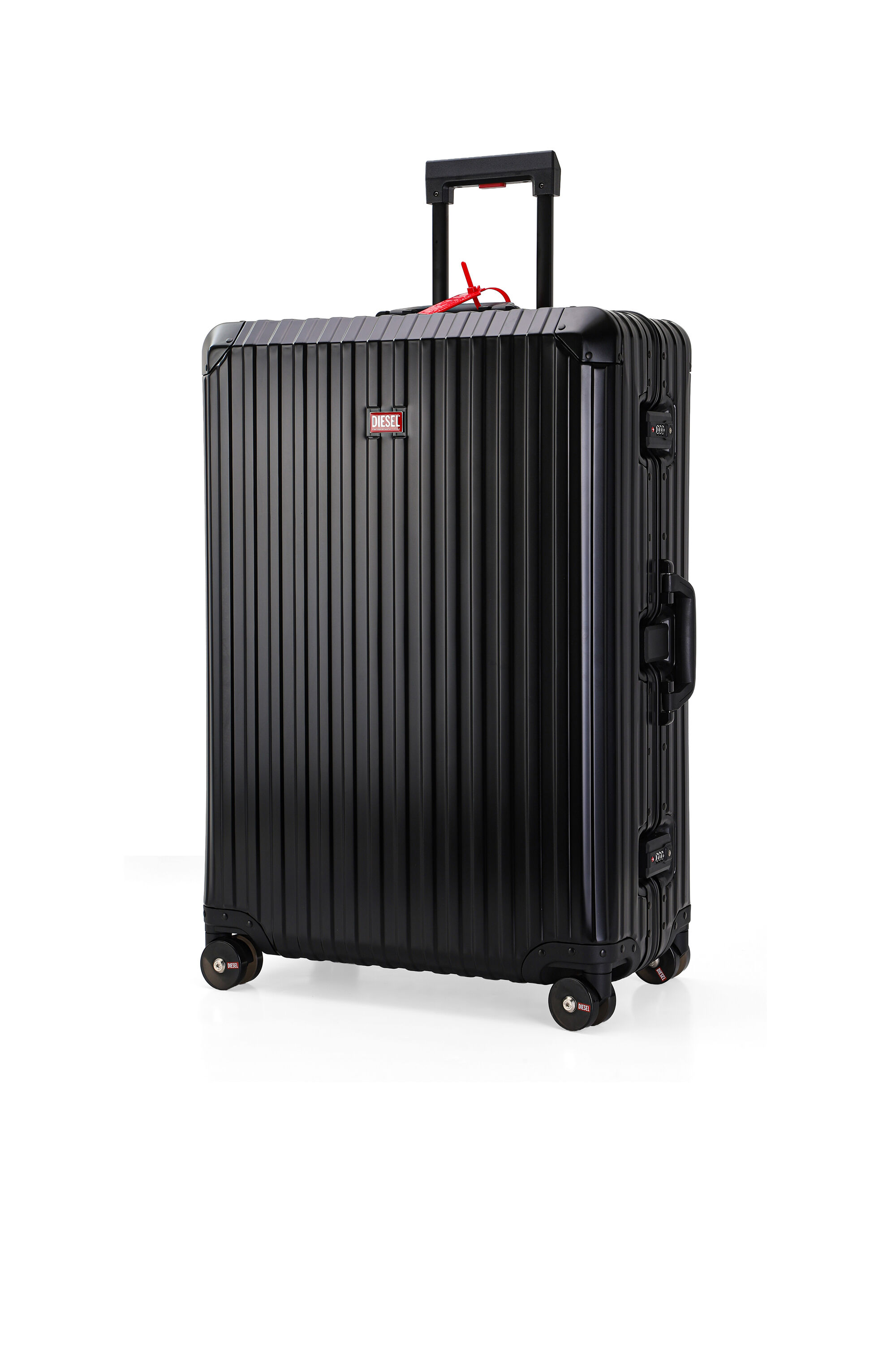 Diesel - DIESEL ALUMINUM TROLLEY- DSL002, Unisex Koffer aus Aluminium Gr&ouml;&szlig;e L in Schwarz - 5