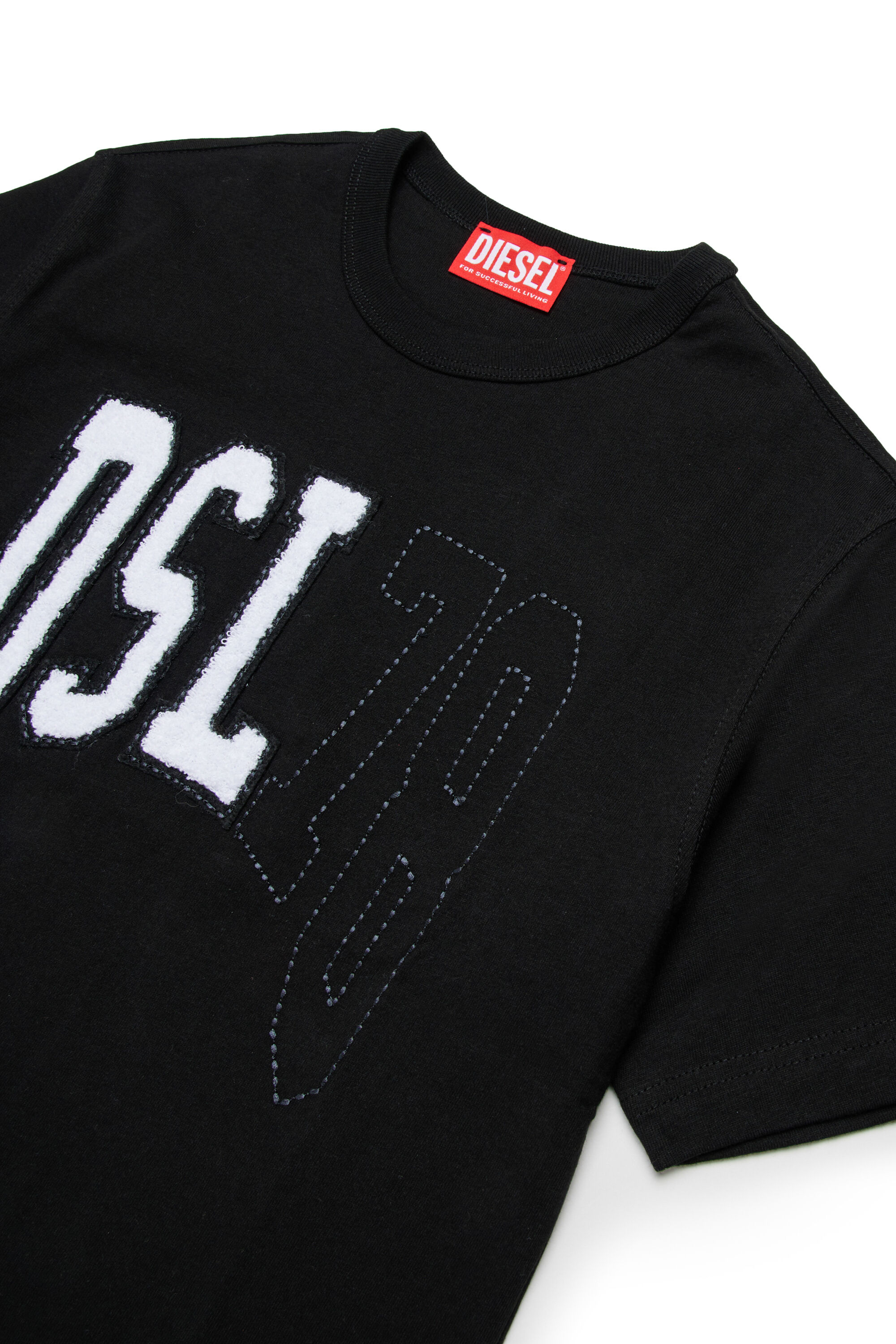 Boy'sT-shirt with collegiate DSL78 logo | Black | Diesel AT
