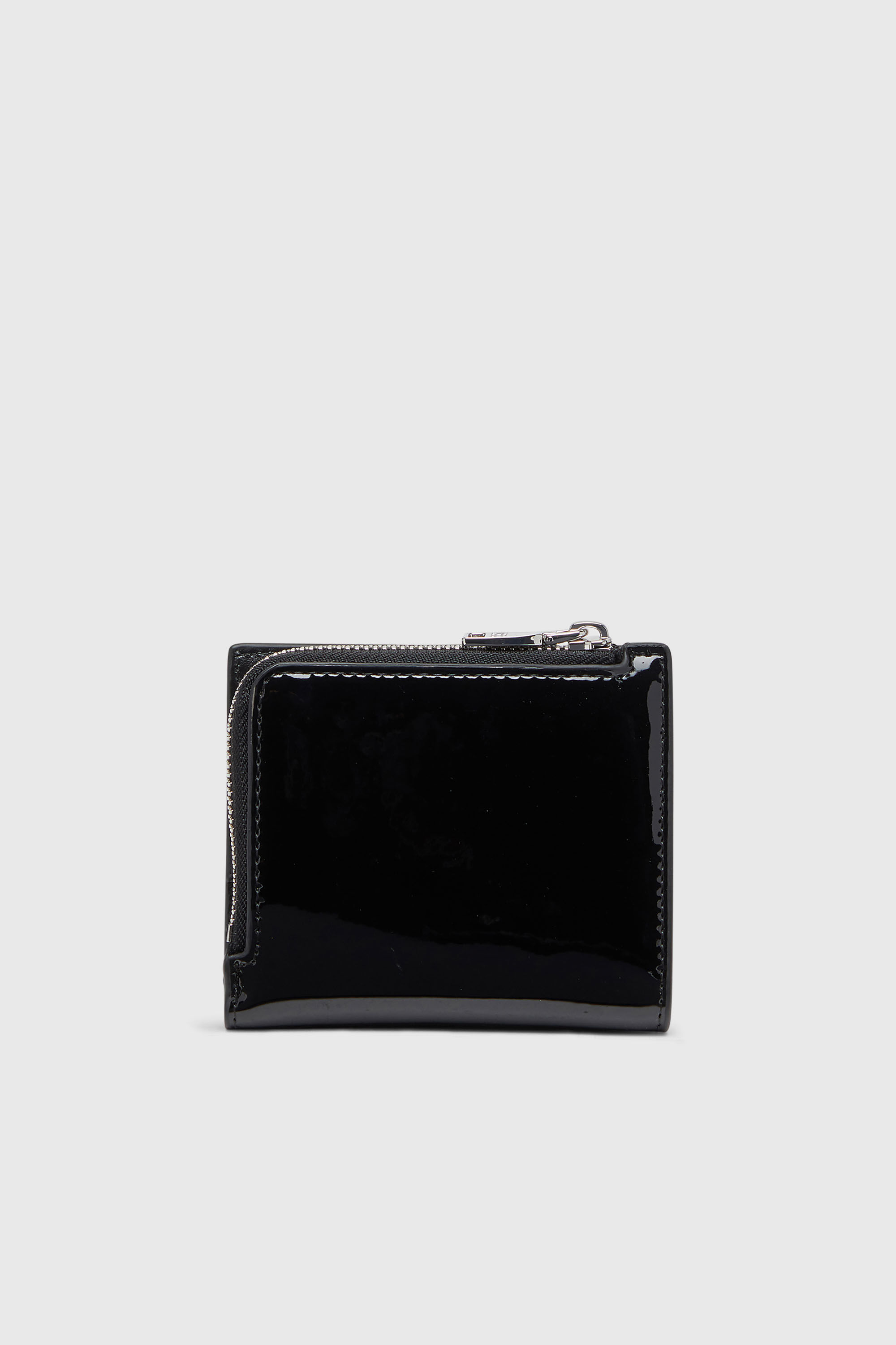 Diesel - PLAY BI FOLD ZIP L, Damen Faltportemonnaie aus gl&auml;nzendem PU in Schwarz - 2