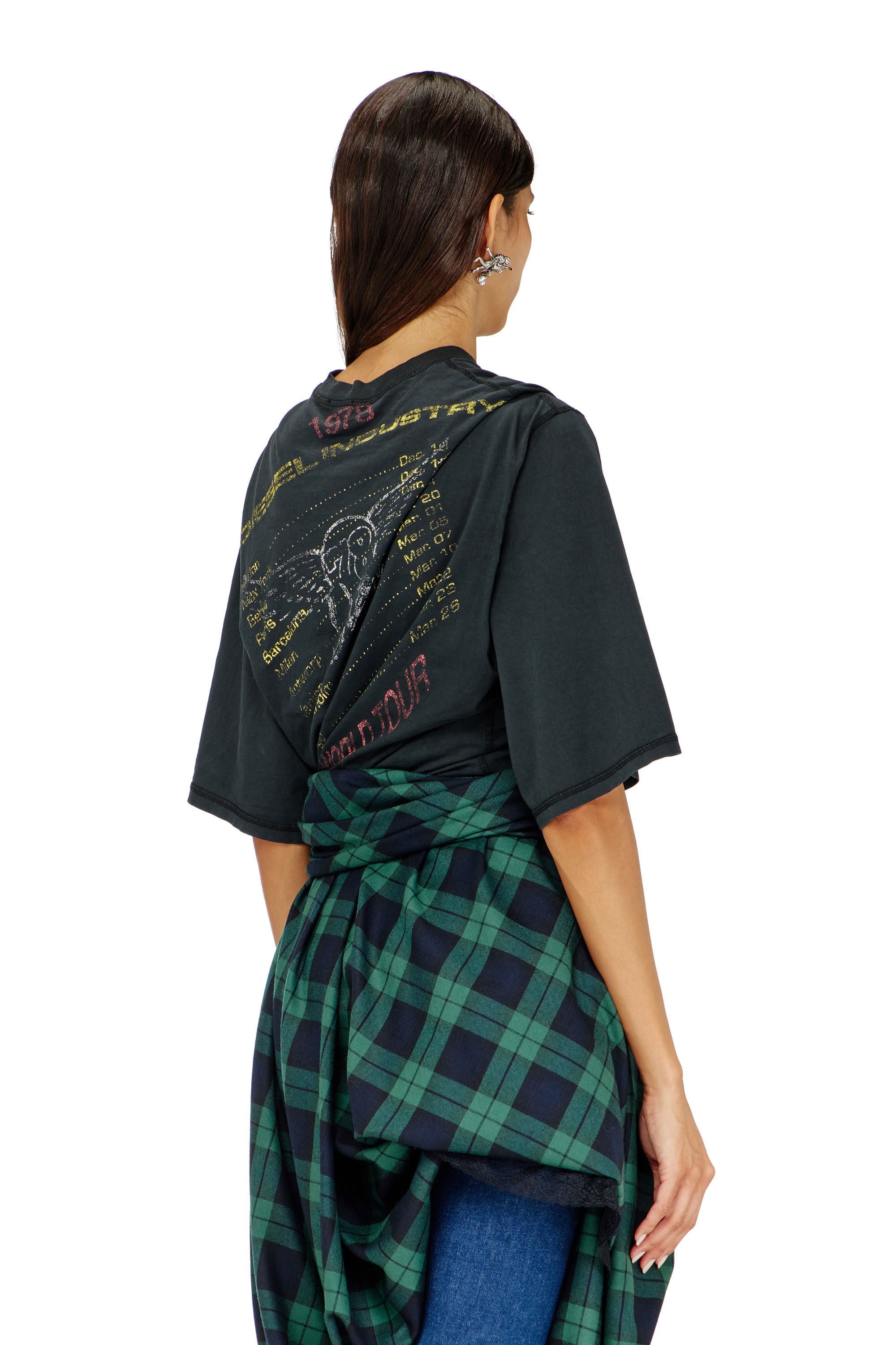 Diesel - T-MILLA-JER, Damen T-Shirt-Body mit Konzertgrafik in null - 3