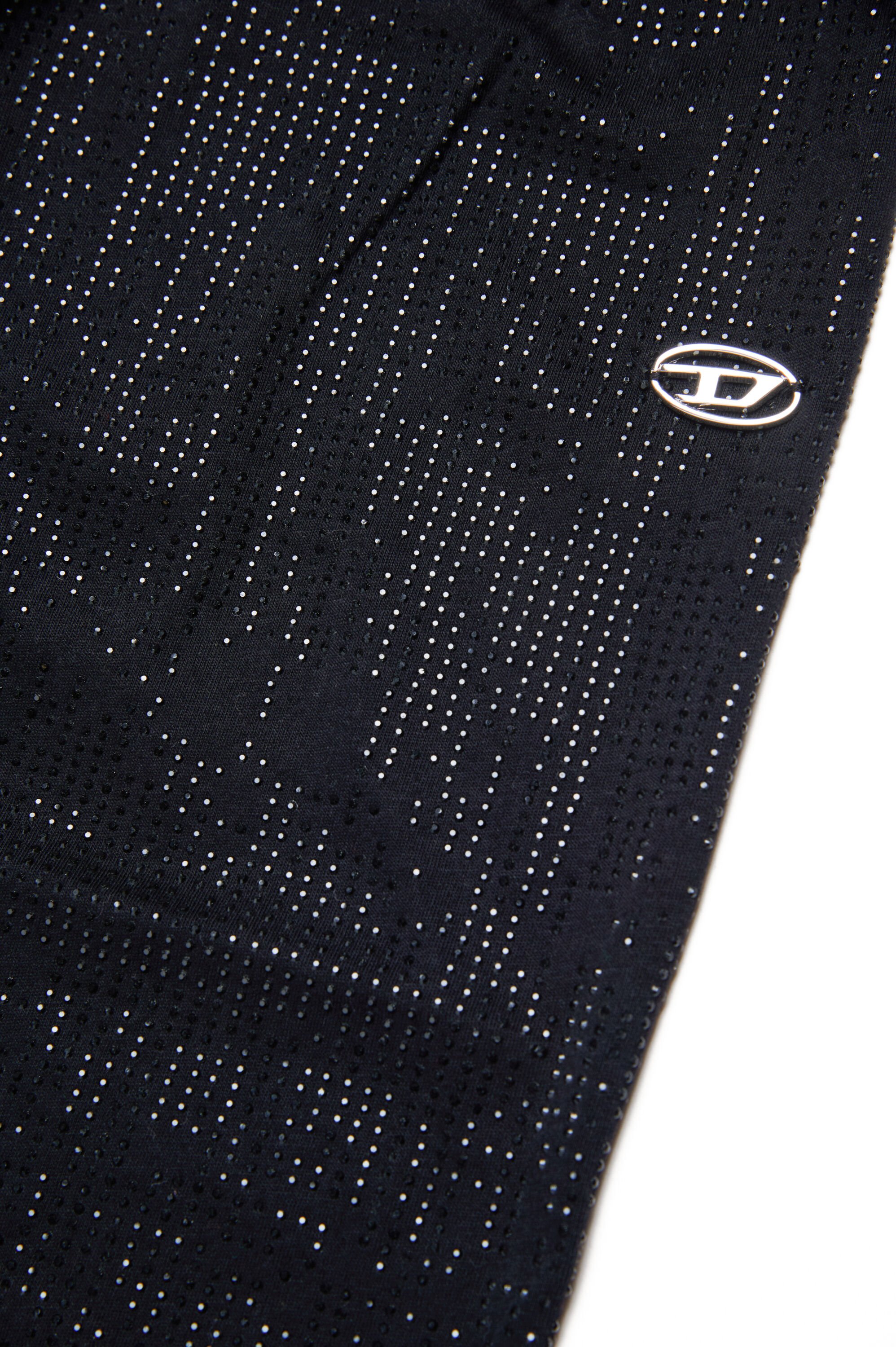 Diesel - PSTRASSTUDS, Damen Hose aus Baumwolle mit Micro-Strasssteinen in Schwarz - Image 4