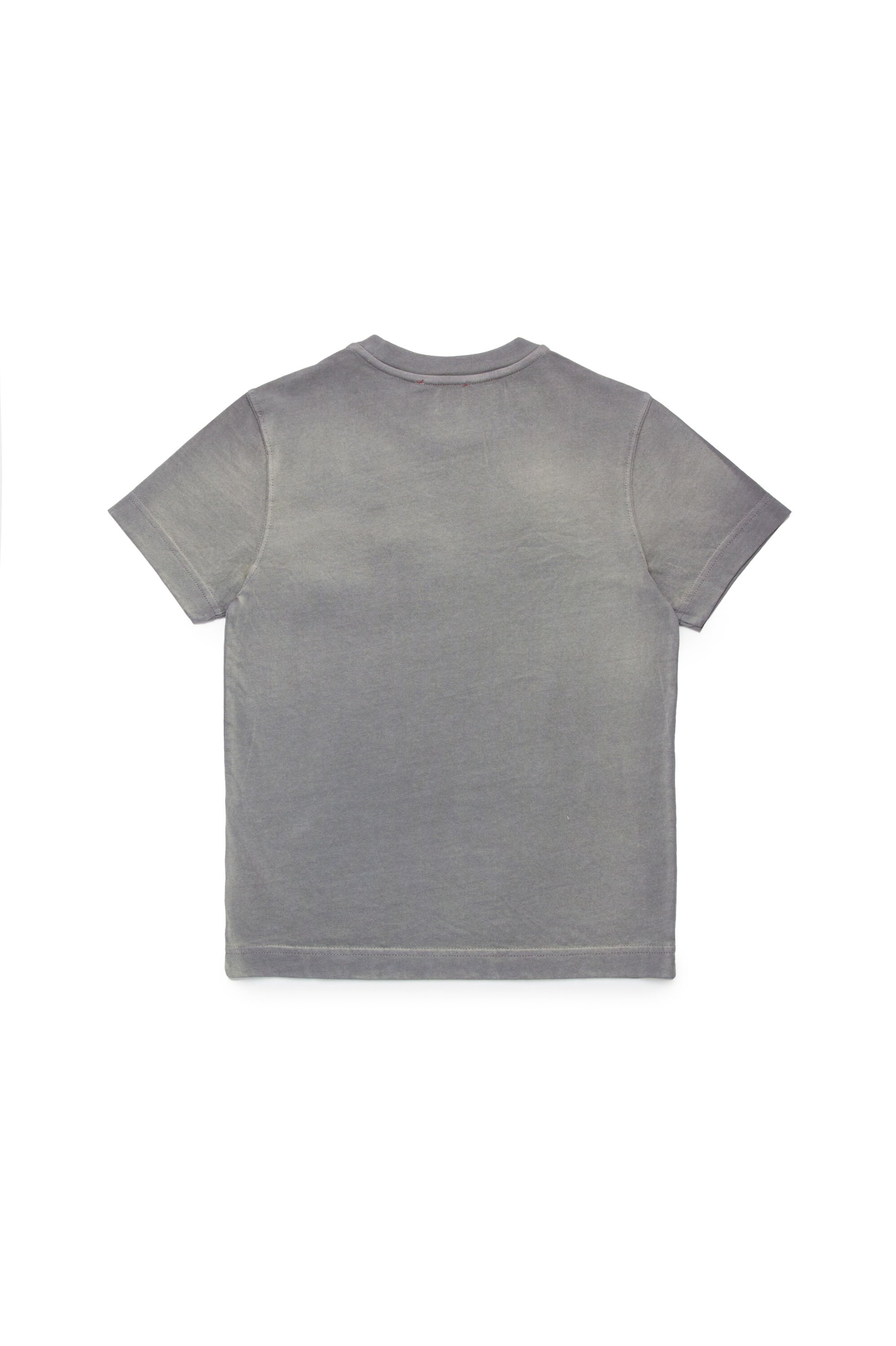 Diesel - TDACCY, Man T-shirt with grosgrain Diesel patches in Grey - Image 2